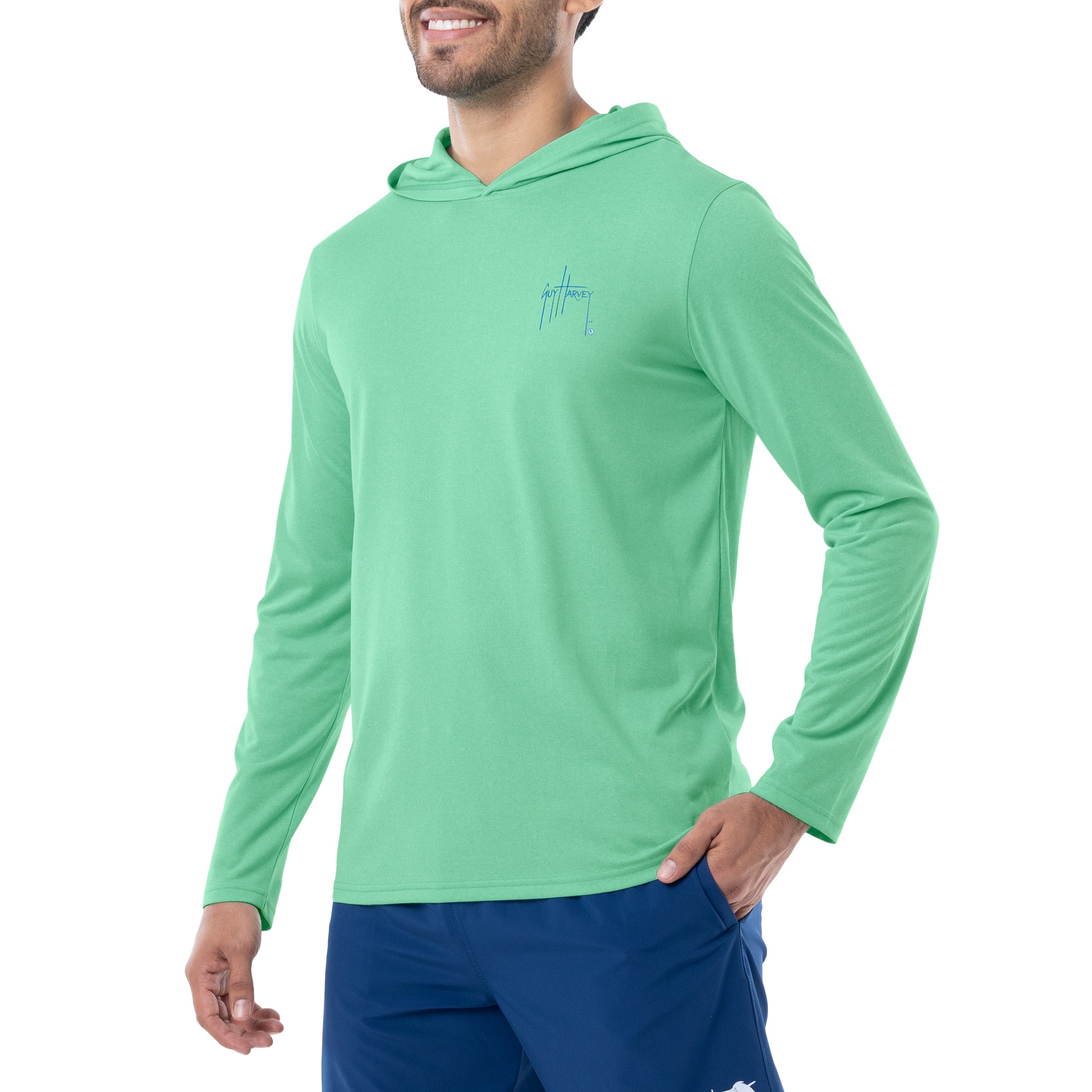 Men's Boat Lines Long Sleeve Performance Hoodie View 5