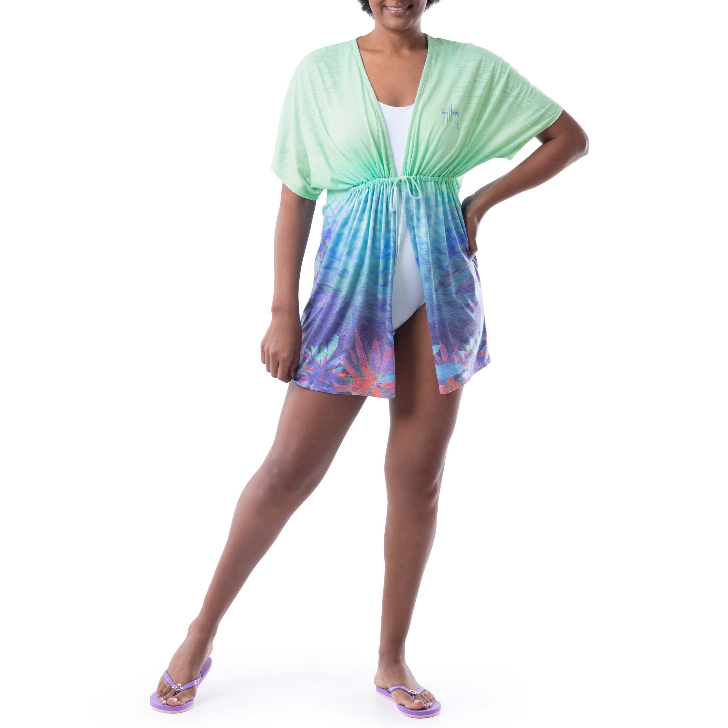 Ladies Feeling Tropical Kaftan Cover-up View 1