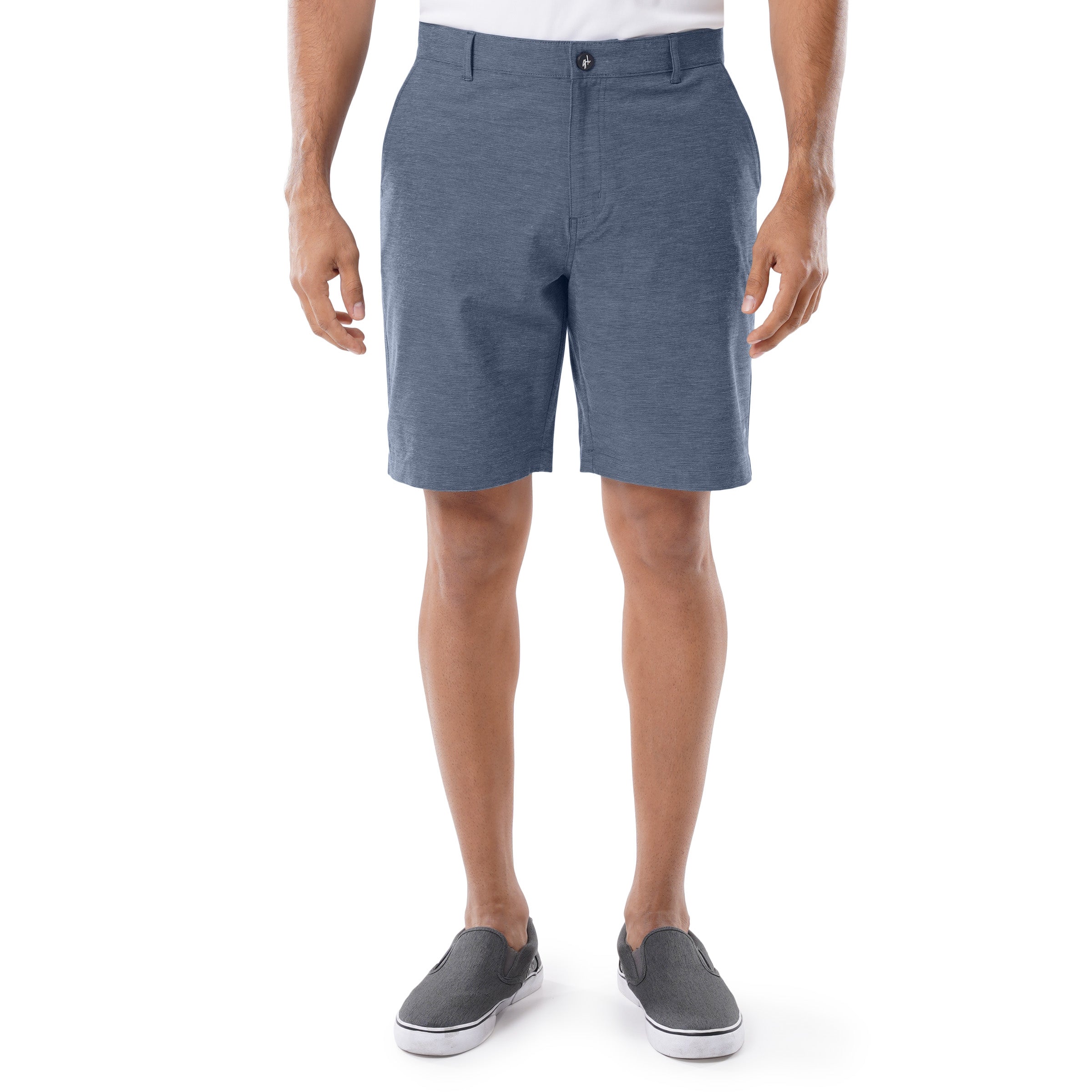 Men's Navy Performance Hybrid Short 4-Way Stretch View 1