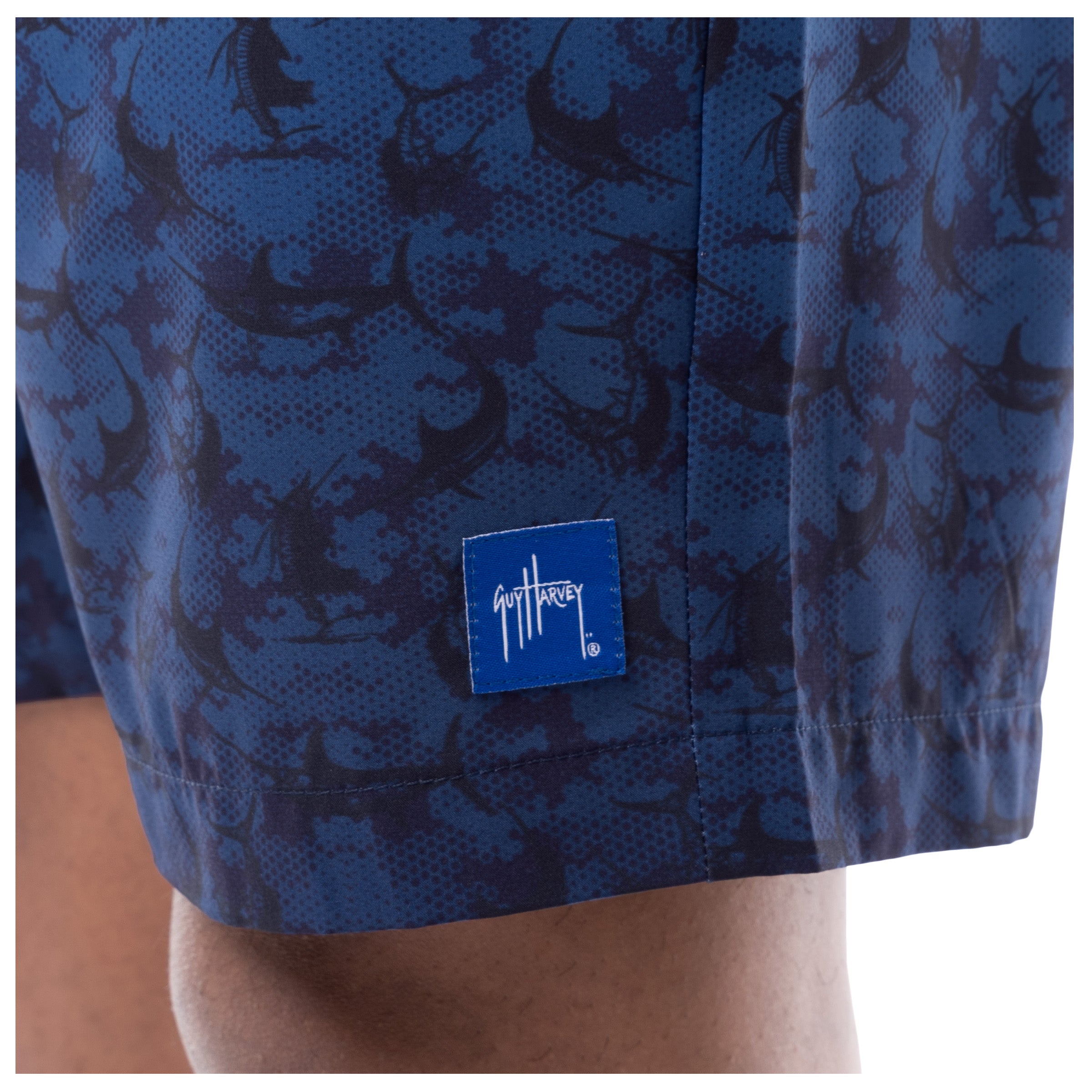 Mens 9" Marlin Seas Printed Hybrid Performance Short View 5