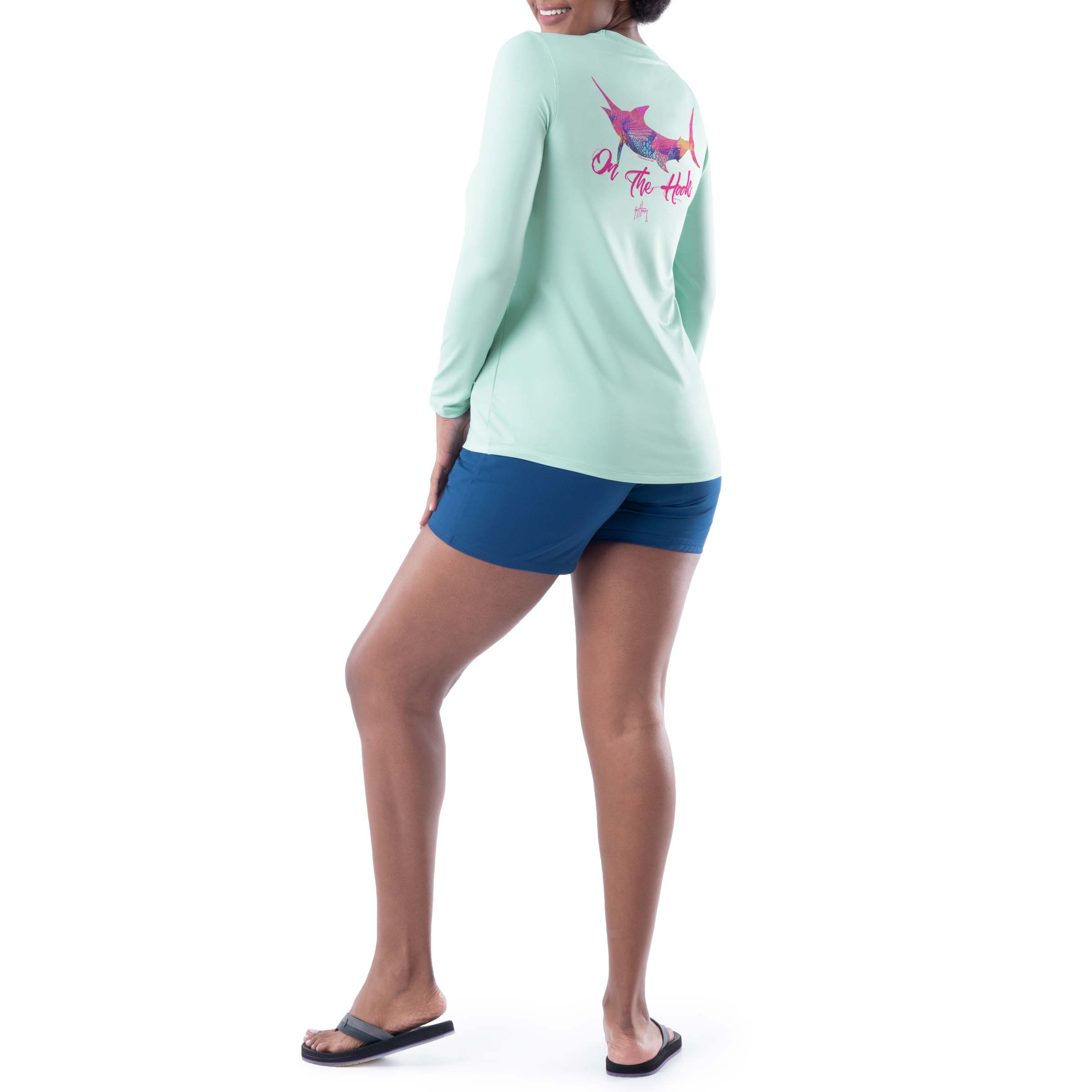 Ladies On The Hook Long Sleeve Performance Sun Protection Top View 4