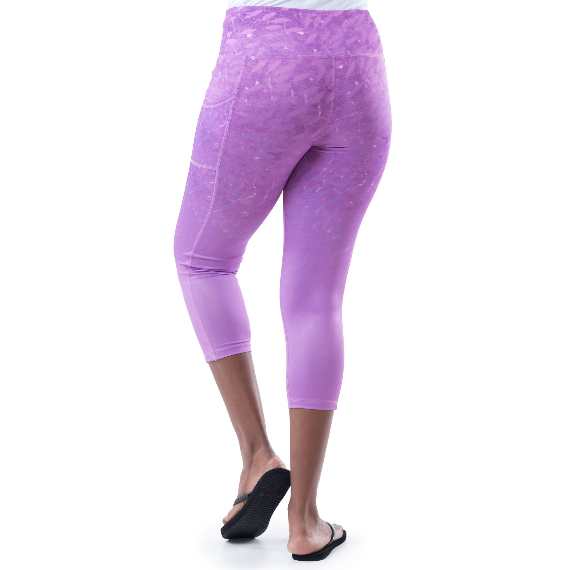 Ladies Purple Radar Yoga Pants View 3