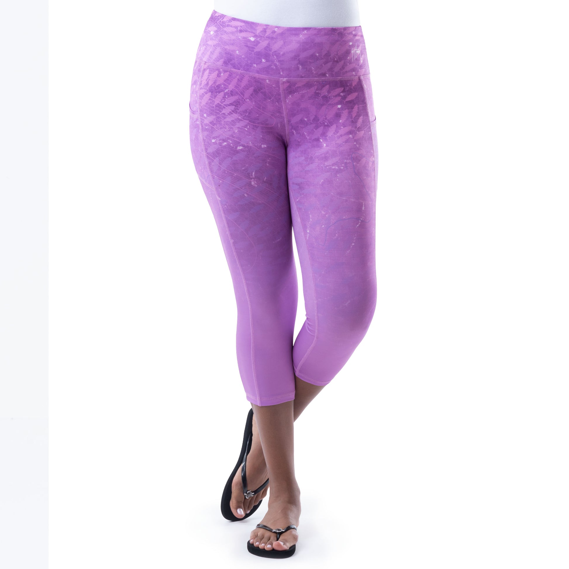 Ladies Purple Radar Yoga Pants View 2