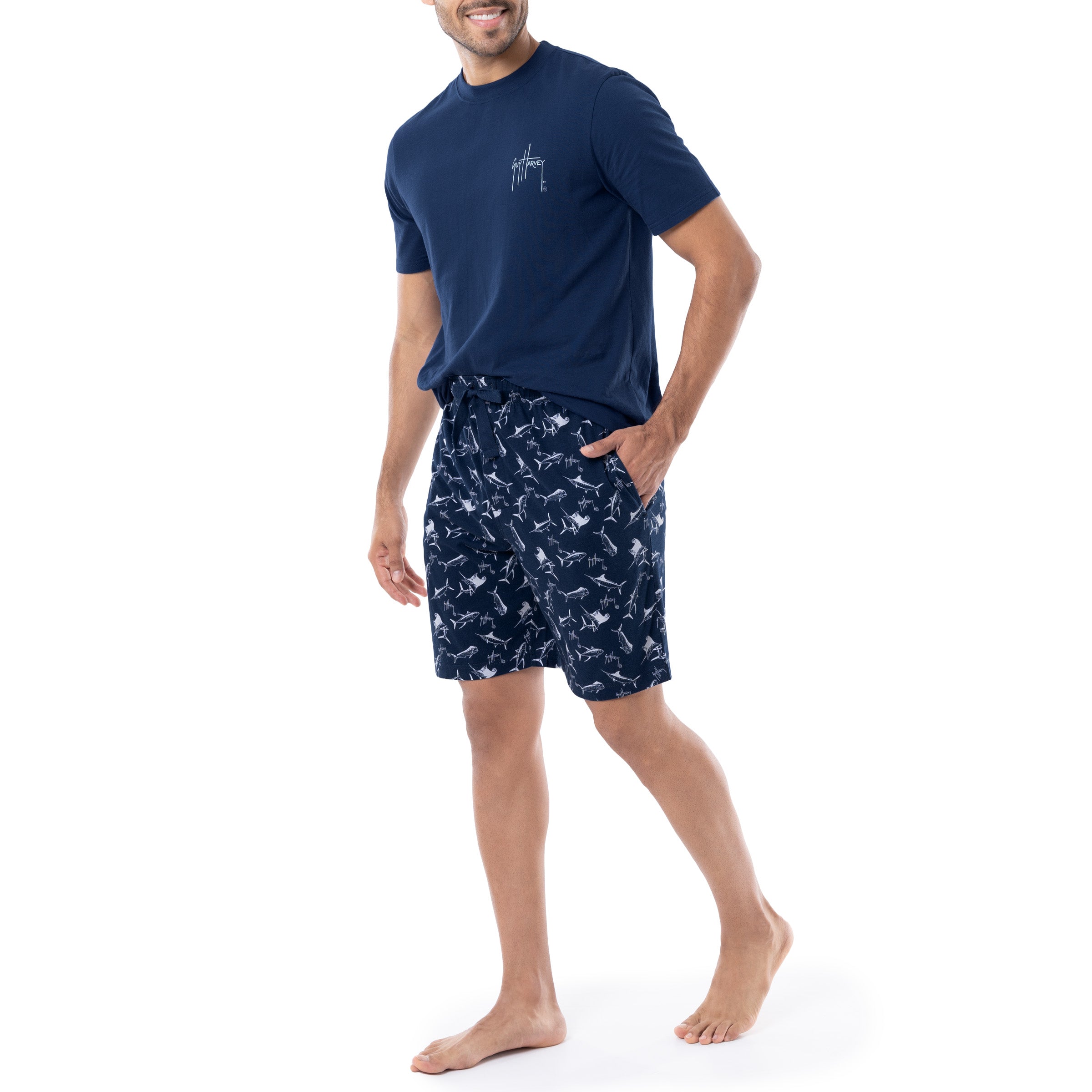 Men's Game Fish Knit Sleep Short View 6