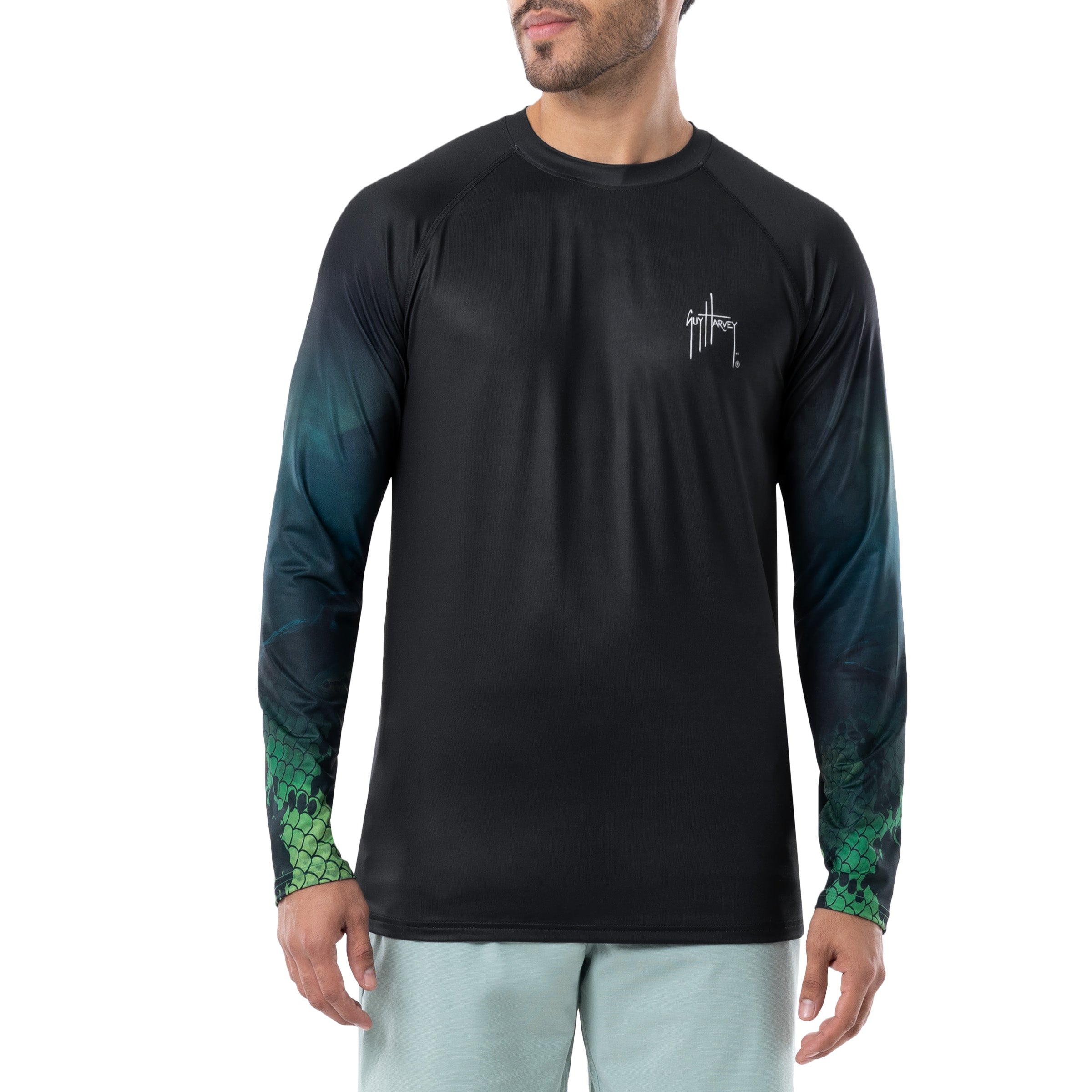 Men's Bass Depths Raglan Long Sleeve Performance Shirt View 2