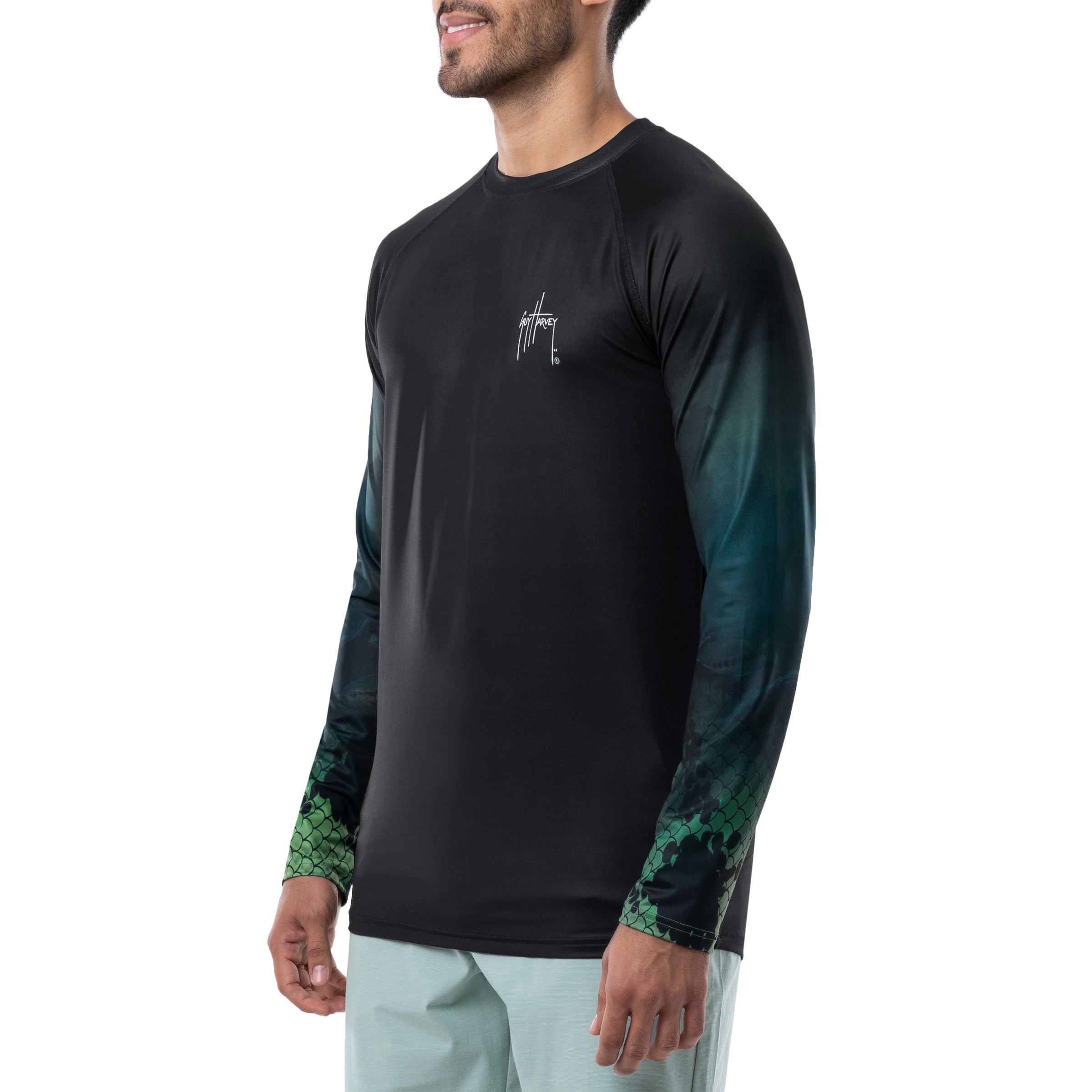 Men's Bass Depths Raglan Long Sleeve Performance Shirt View 5