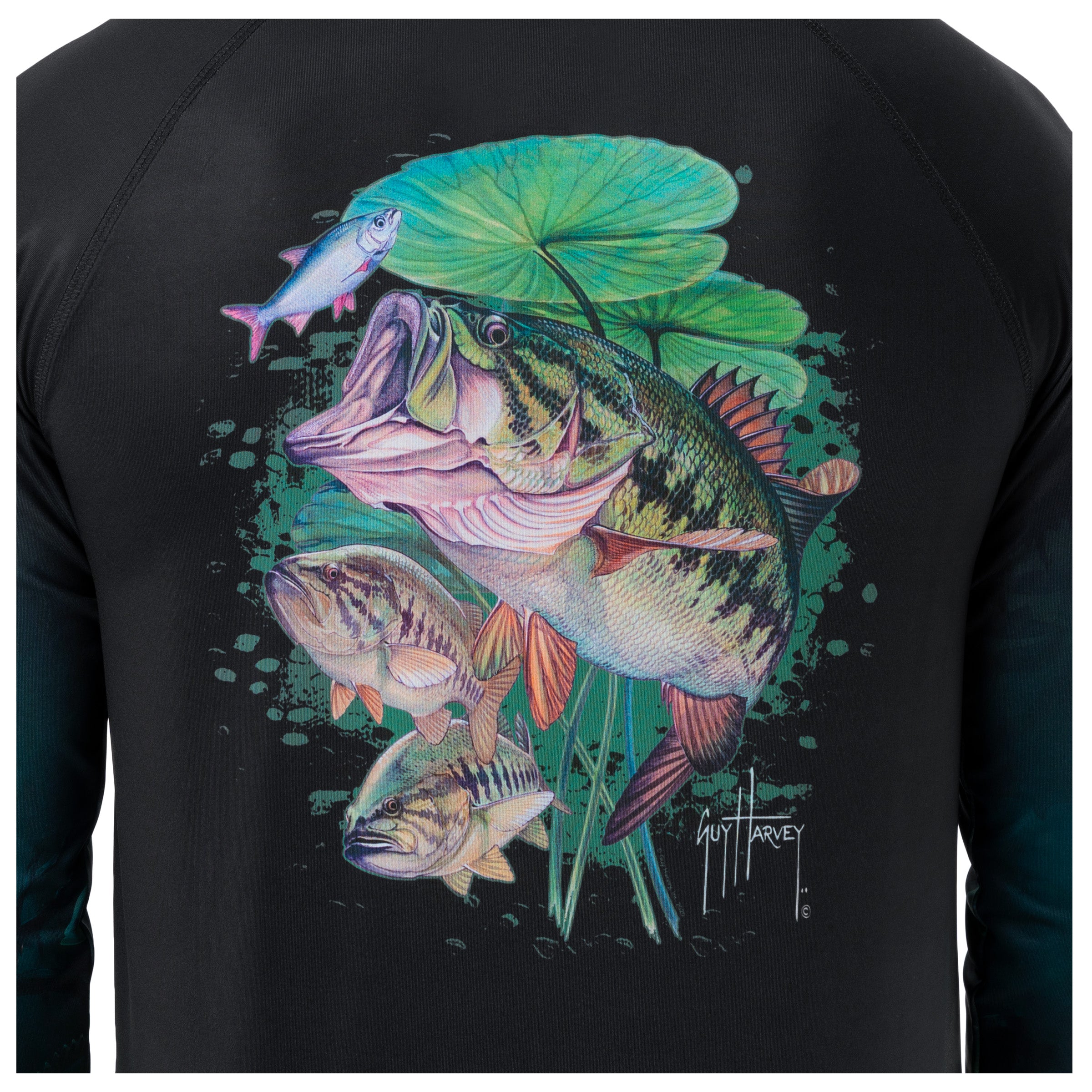 Men's Bass Depths Raglan Long Sleeve Performance Shirt View 3