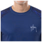 Men's Deep Blue Ranglan Long Sleeve Performance Shirt View 5