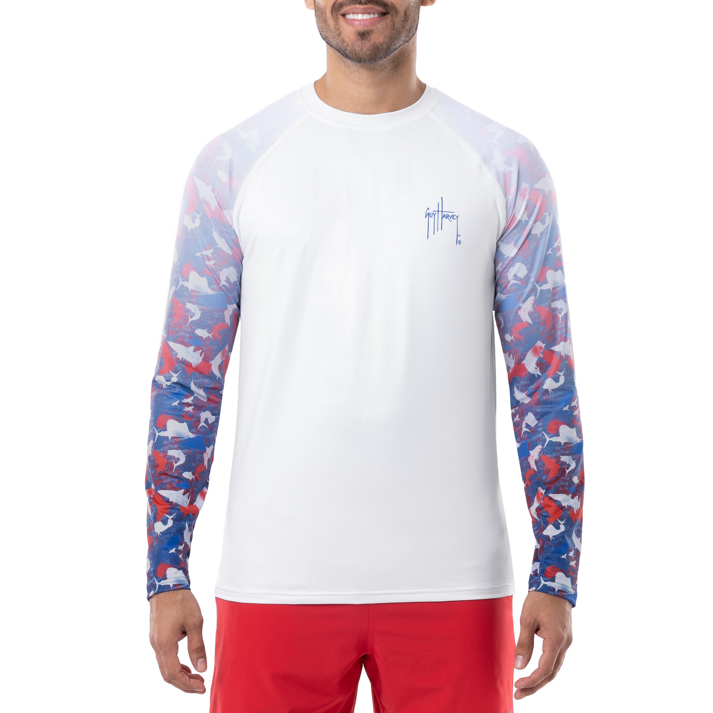 Men's American Spirit Raglan Long Sleeve Performance Shirt View 2