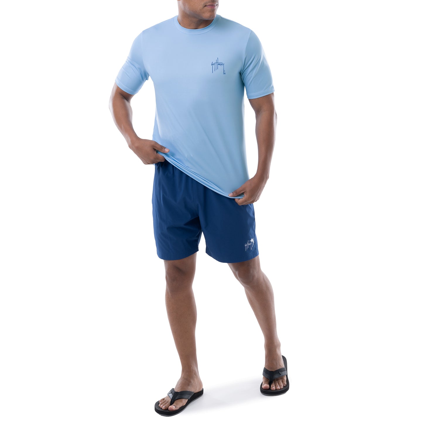 Men's Classic Blue Marlin Short Sleeve Performance Shirt View 6