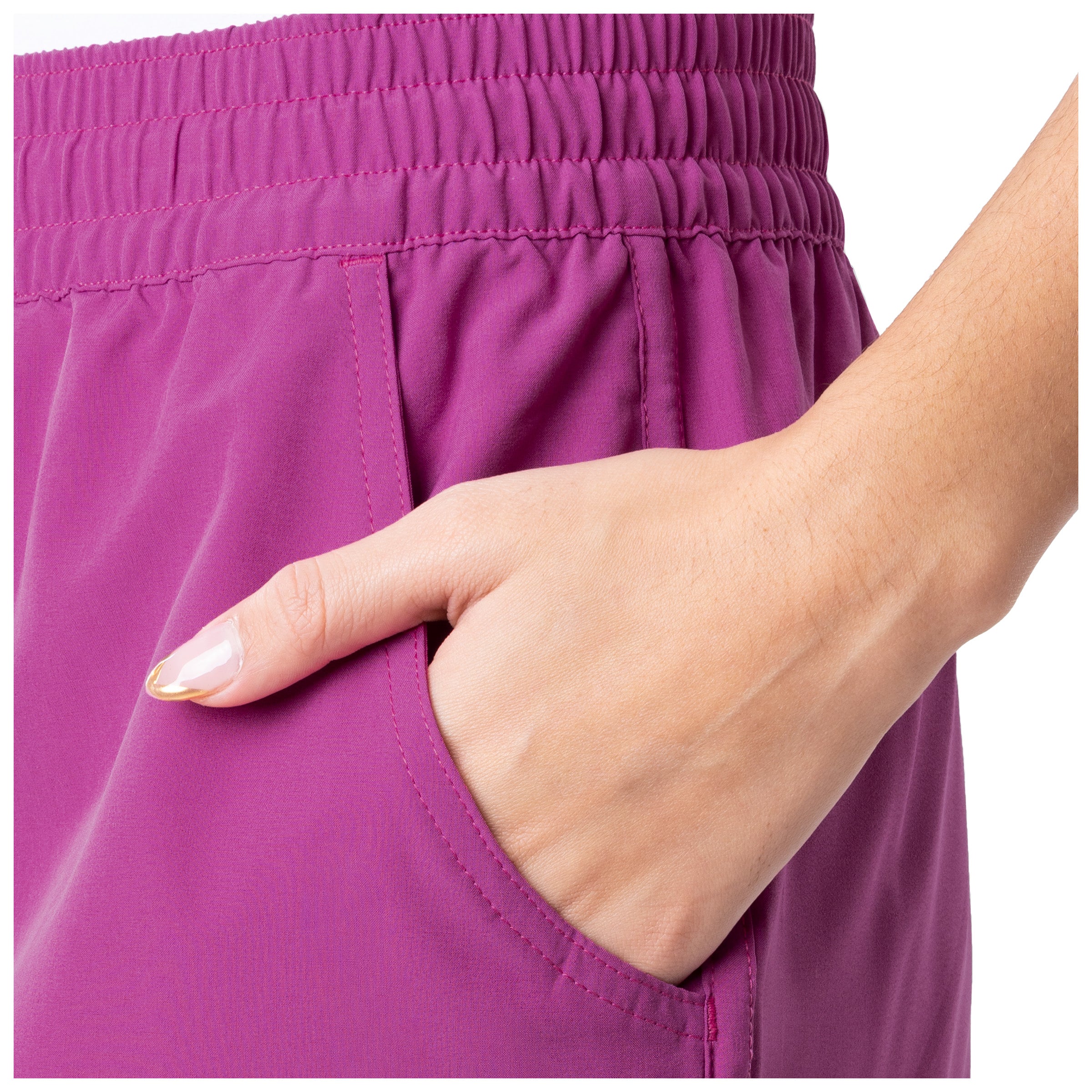 Ladies Pink Solid Short View 5