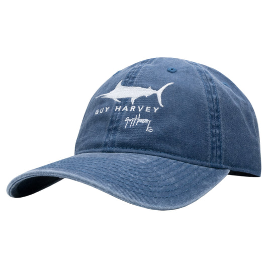 Sketchier Blue Embroidered Unstructured Hat View 1