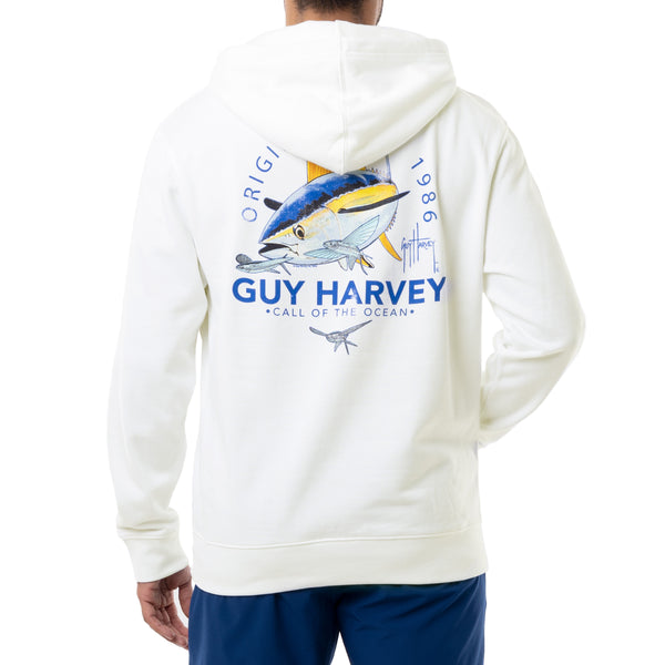 Guy Harvey | Men's LMB Fishing Fleece Hoodie, Medium