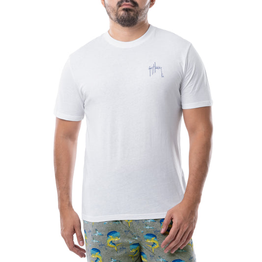 Guy Harvey Camo Sailfish Drawstring Pocket Sleep Pants Medium Grey Multi, Men's, Gray