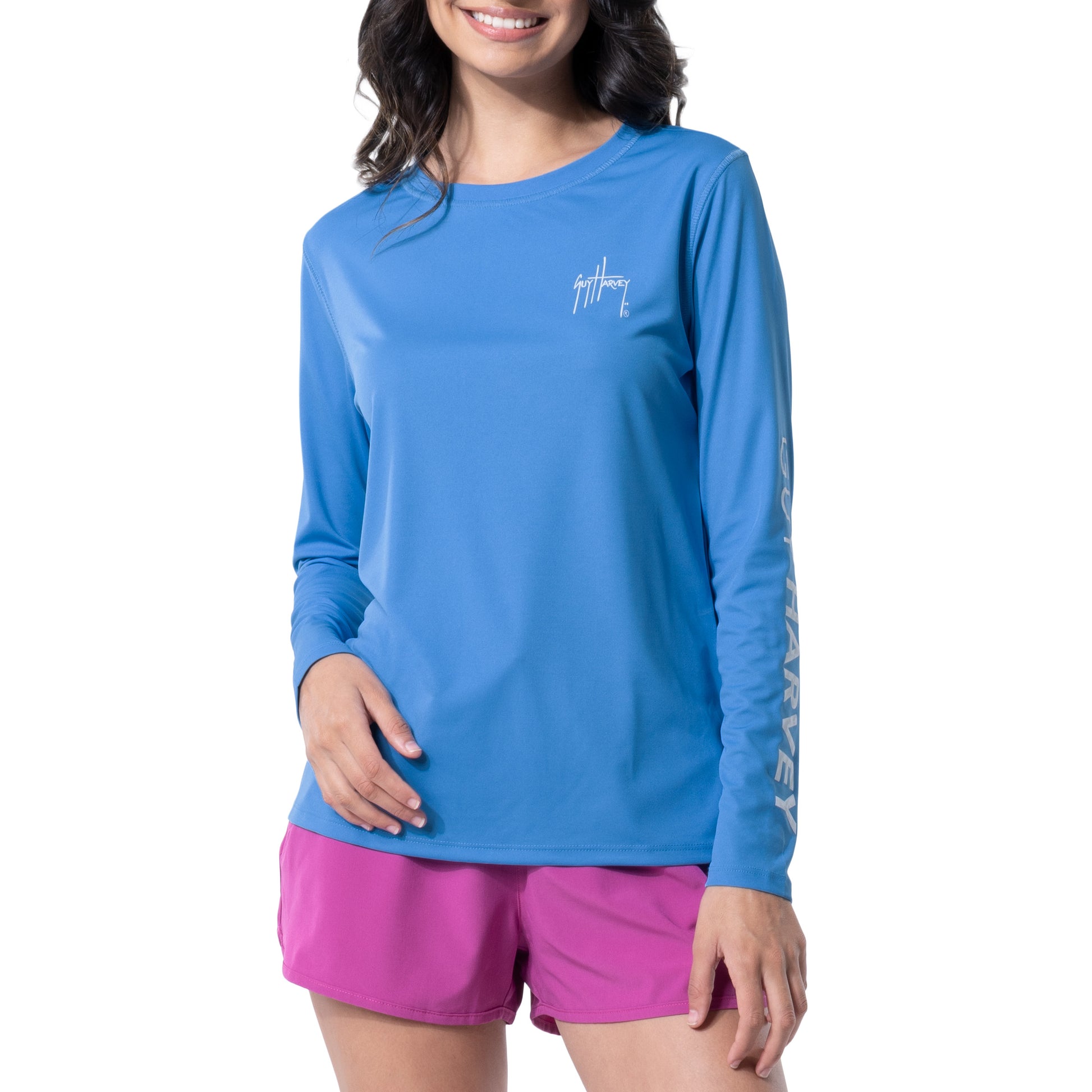 Little Donkey Andy Women's UPF 50+ Breathable Long Sleeve Fishing Shirt, Teal / XS