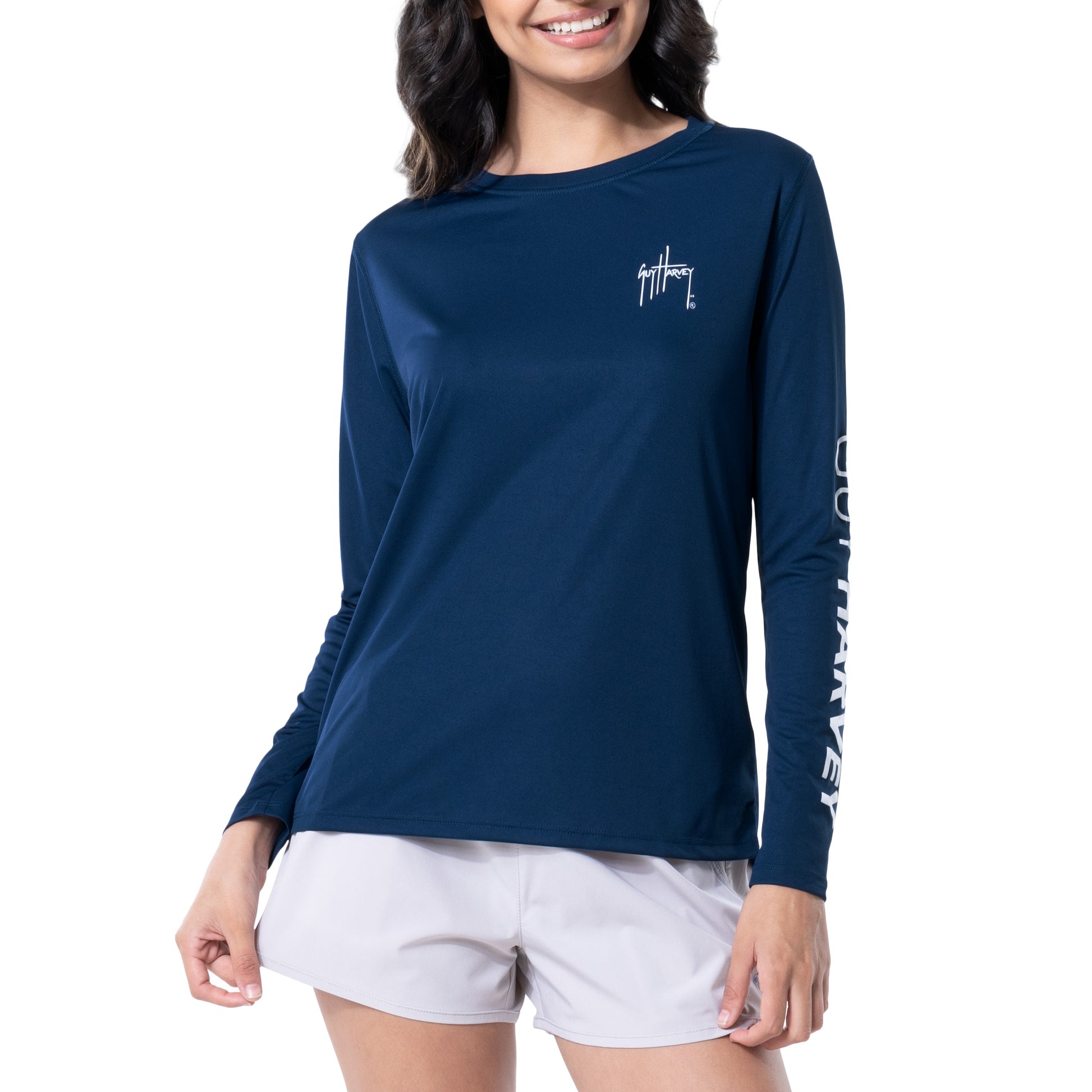 Spf Long Sleeve Shirt Women Guy Harvey Women's Long Sleeve