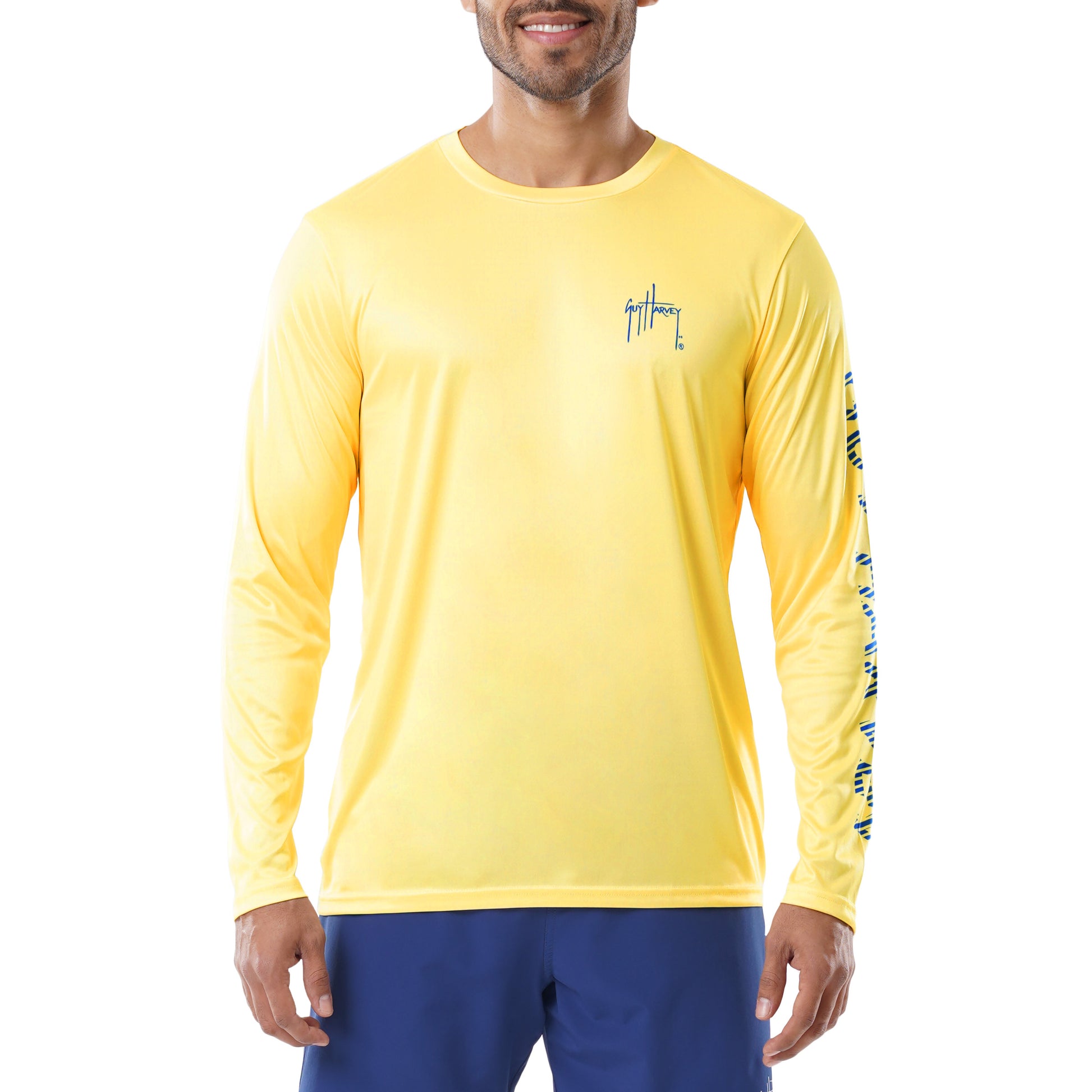 Guy Harvey | Men's The Art of Offshore Performance Sun Protection Top, Large