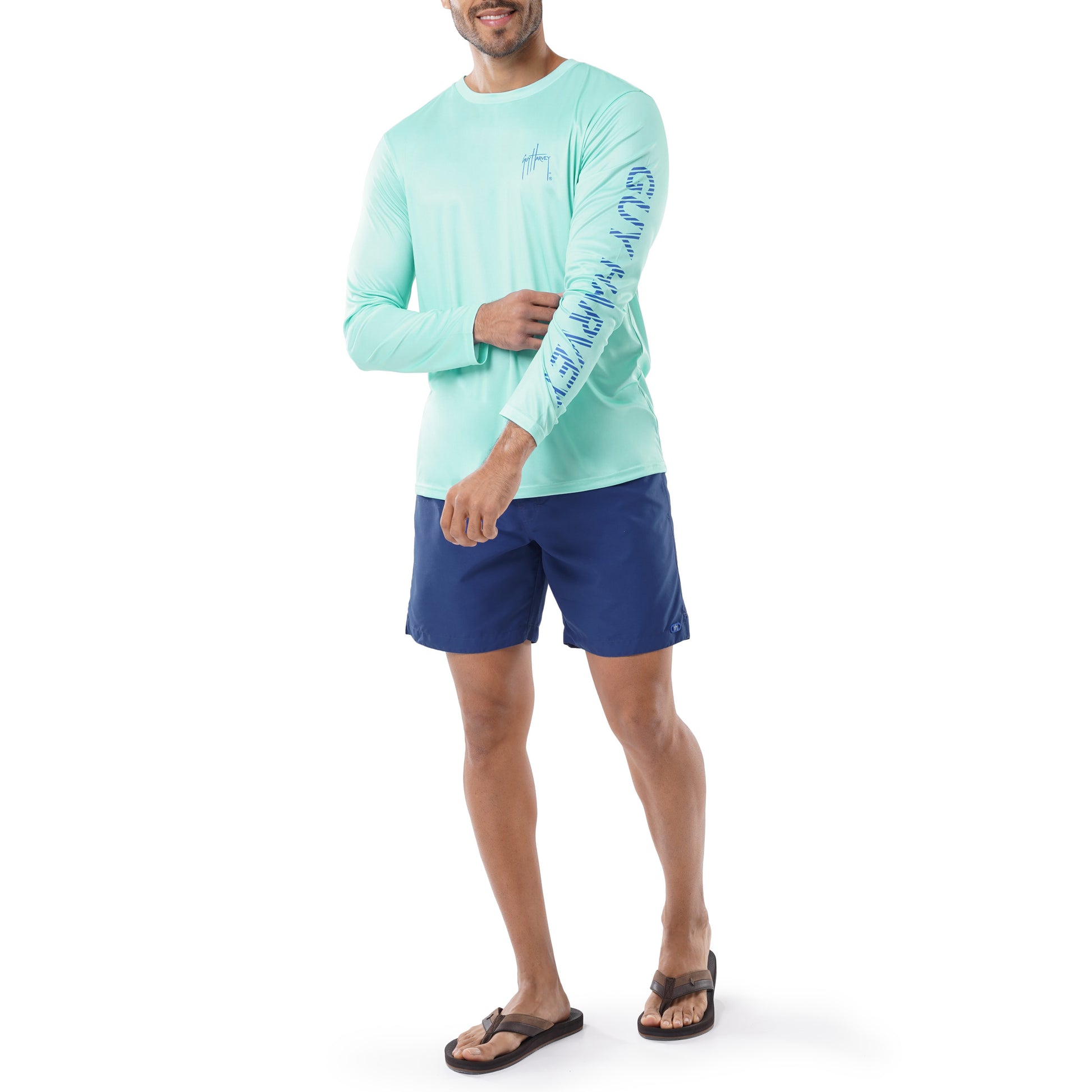 Guy Harvey | Men's Offshore Fishing Performance Sun Protection Top, Small