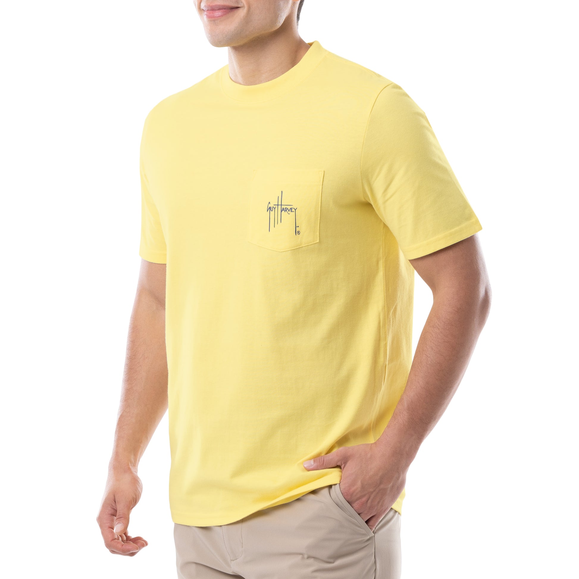 Men's Yellowfins Pocket Short Sleeve T-Shirt View 5