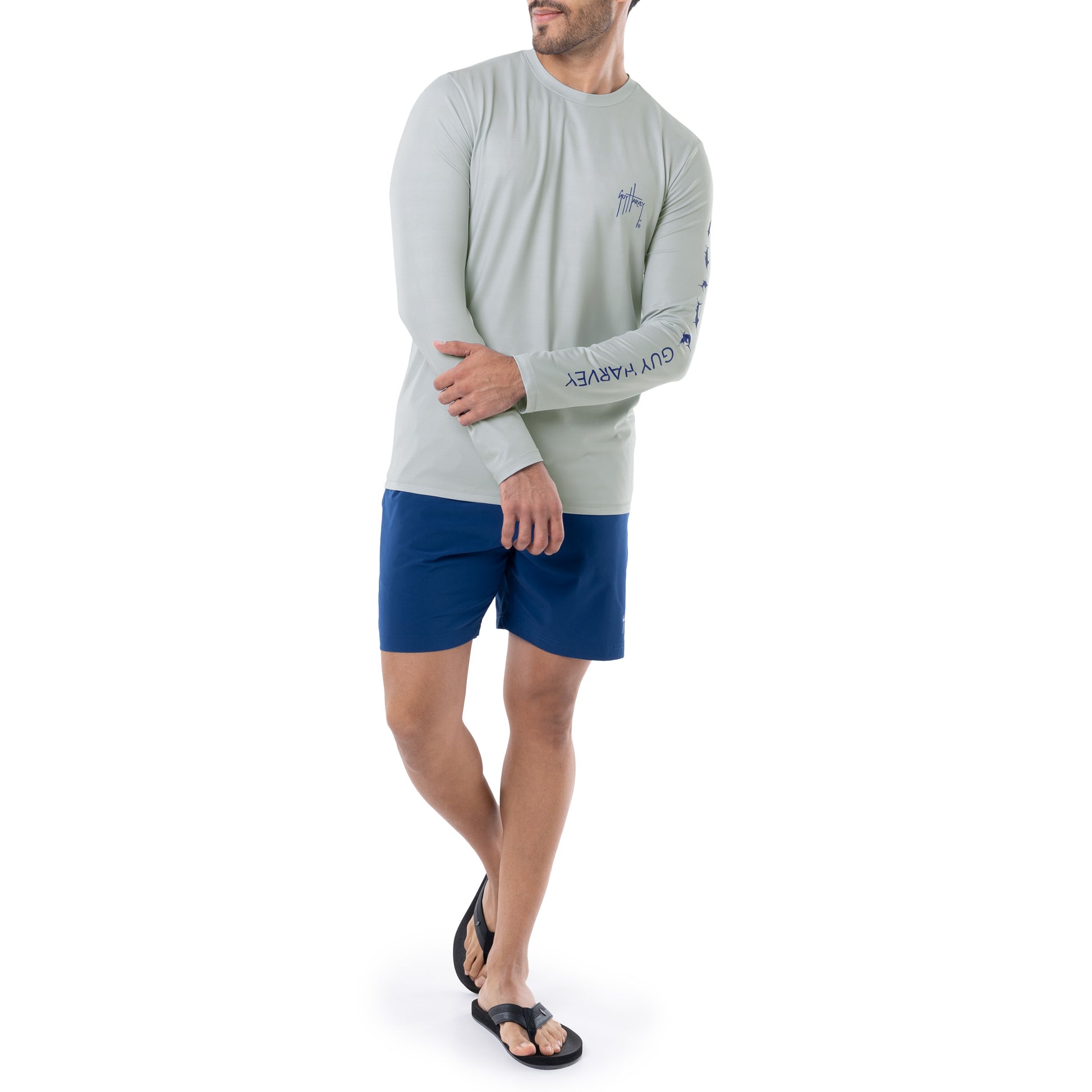 Guy Harvey | Men's Core Solid Long Sleeve Performance Shirt, 2XL