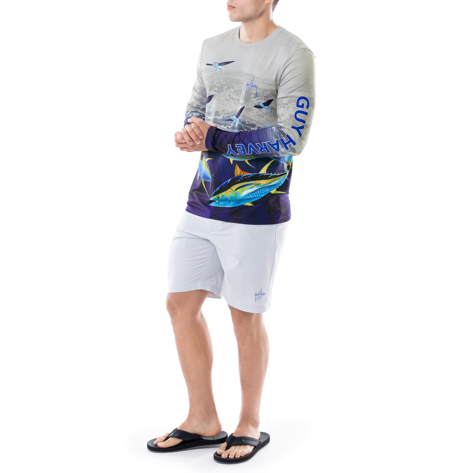 Men's Tuna Wrap Long Sleeve Performance Shirt View 6