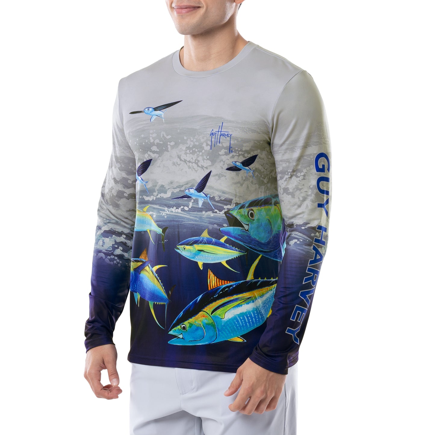 Men's Tuna Wrap Long Sleeve Performance Shirt View 4