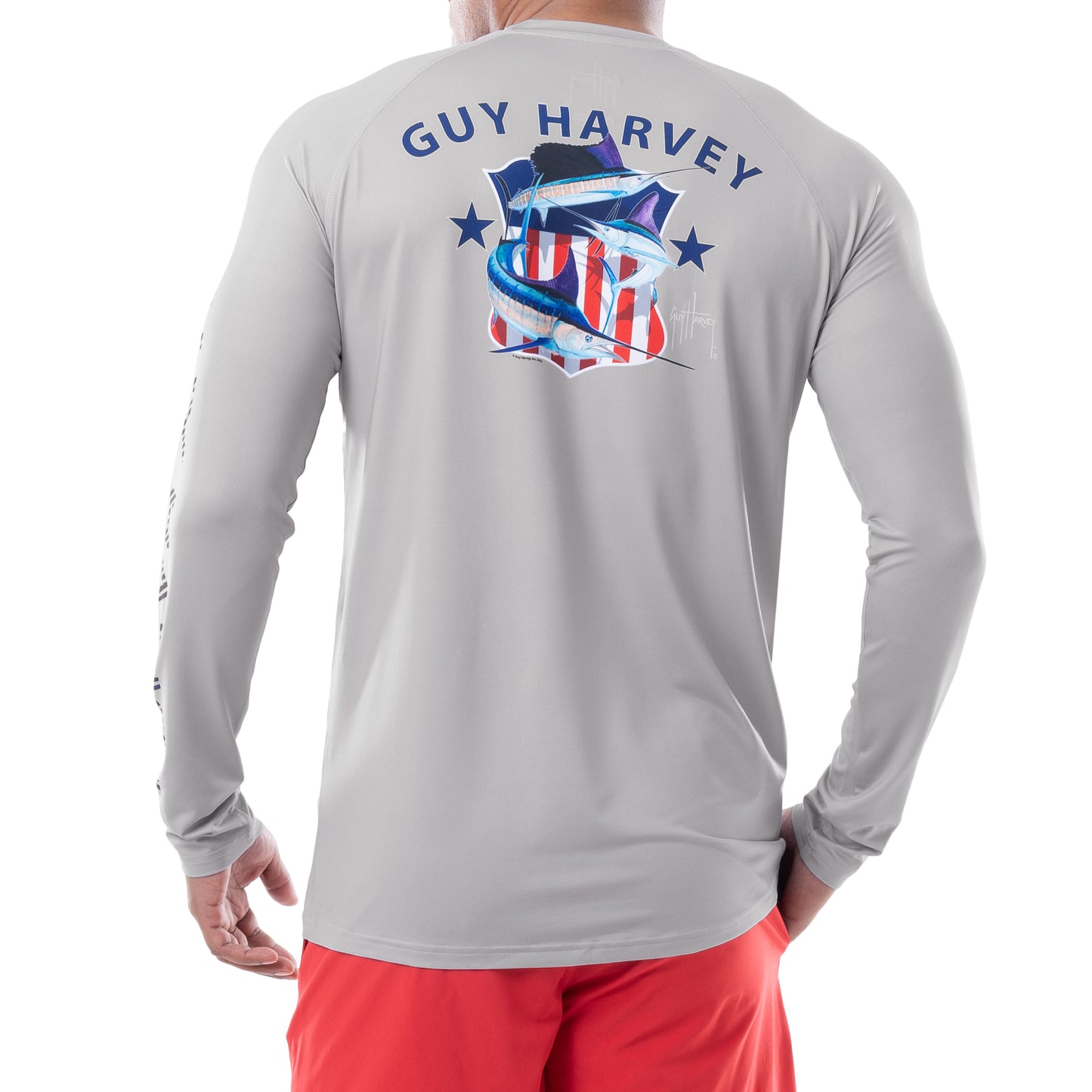 Men's Patriotic Billfish Long Sleeve Performance Shirt View 1