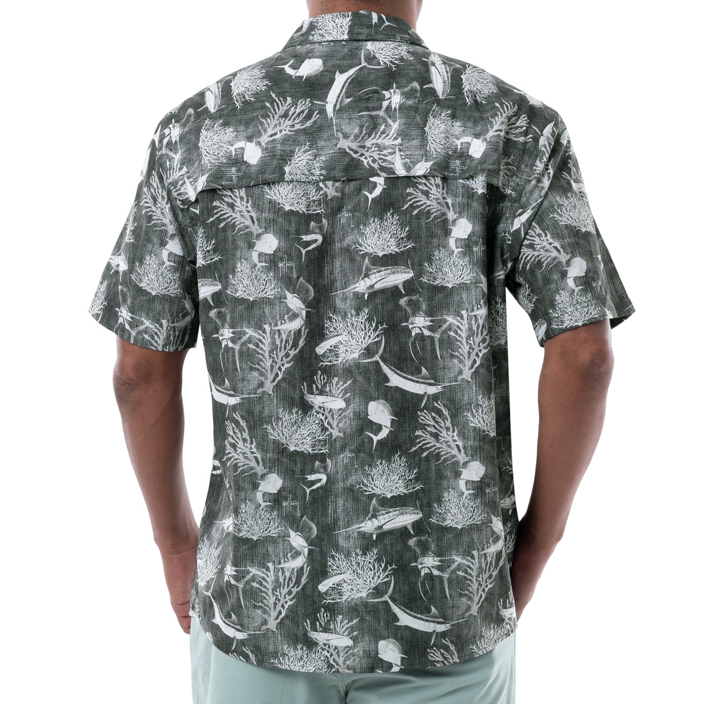 Men's Denim Shells Short Sleeve Fishing Shirt View 13