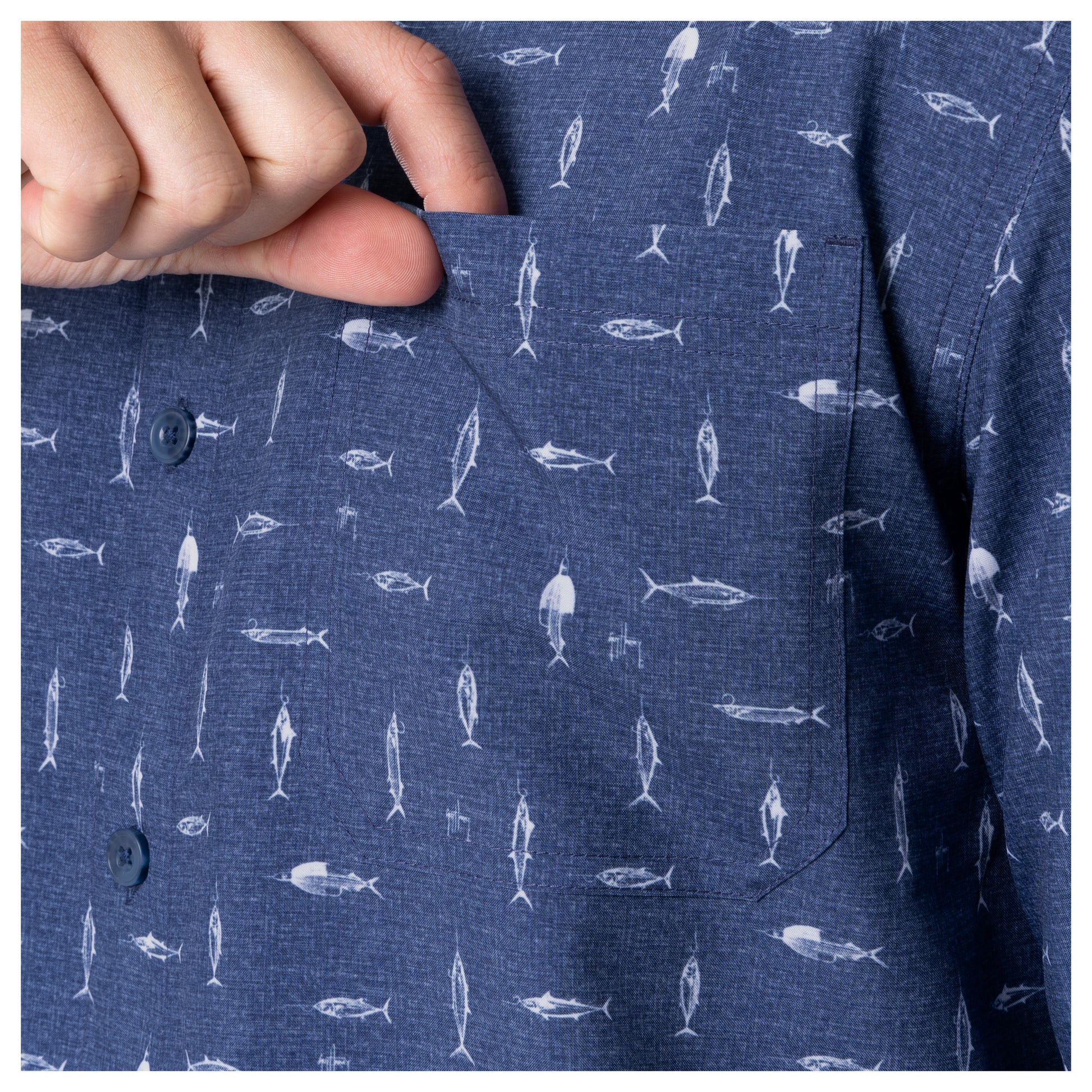  HOURVNEI Men'S Short Sleeve Fishing Dress Shirt Button