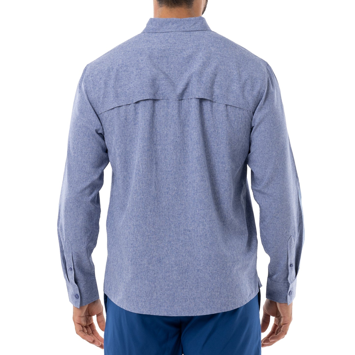 Guy Harvey Men's Long Sleeve Fishing Tee Shirt | Estate Blue - Large