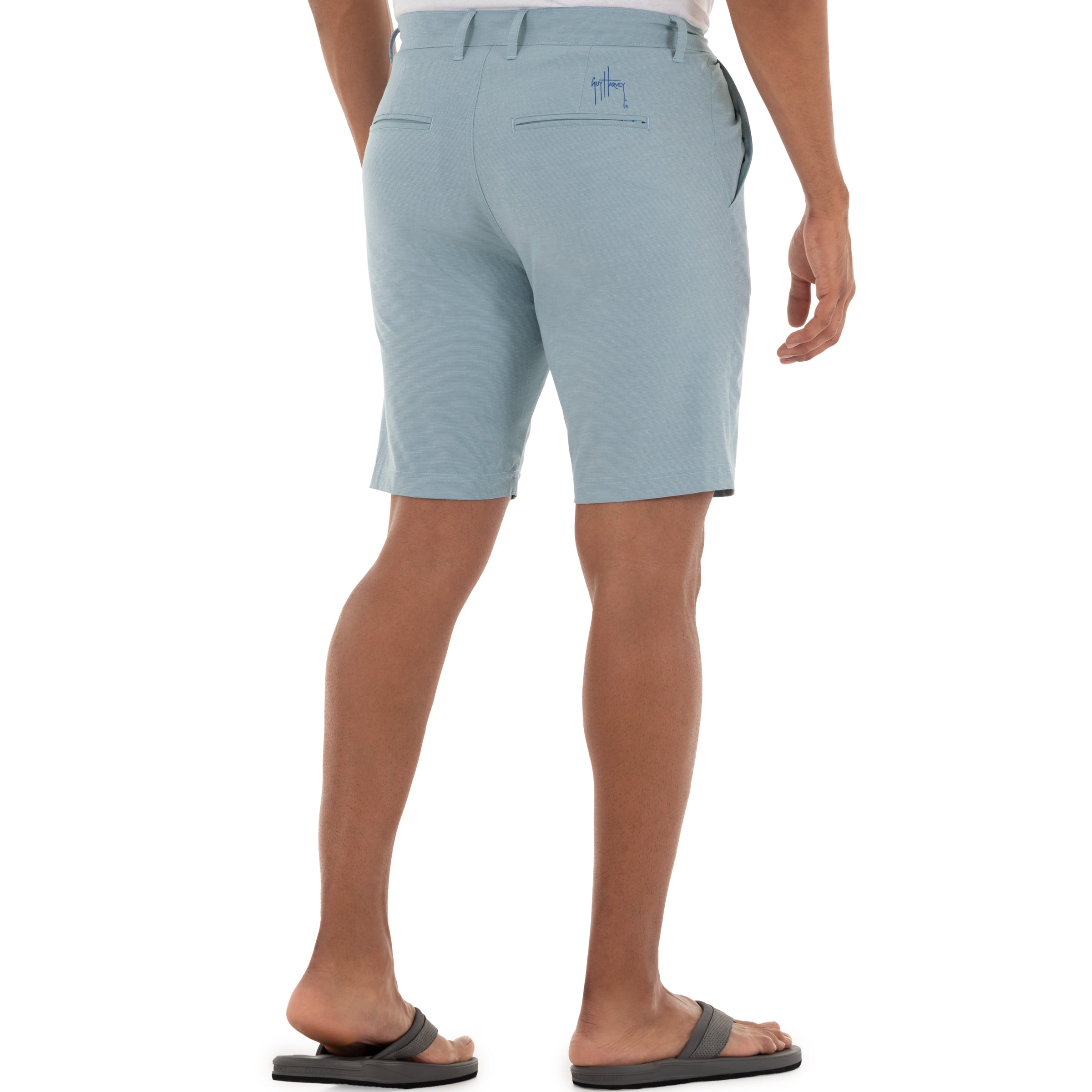 Men's 9" Hybrid Performance Light Blue Walking Short View 2