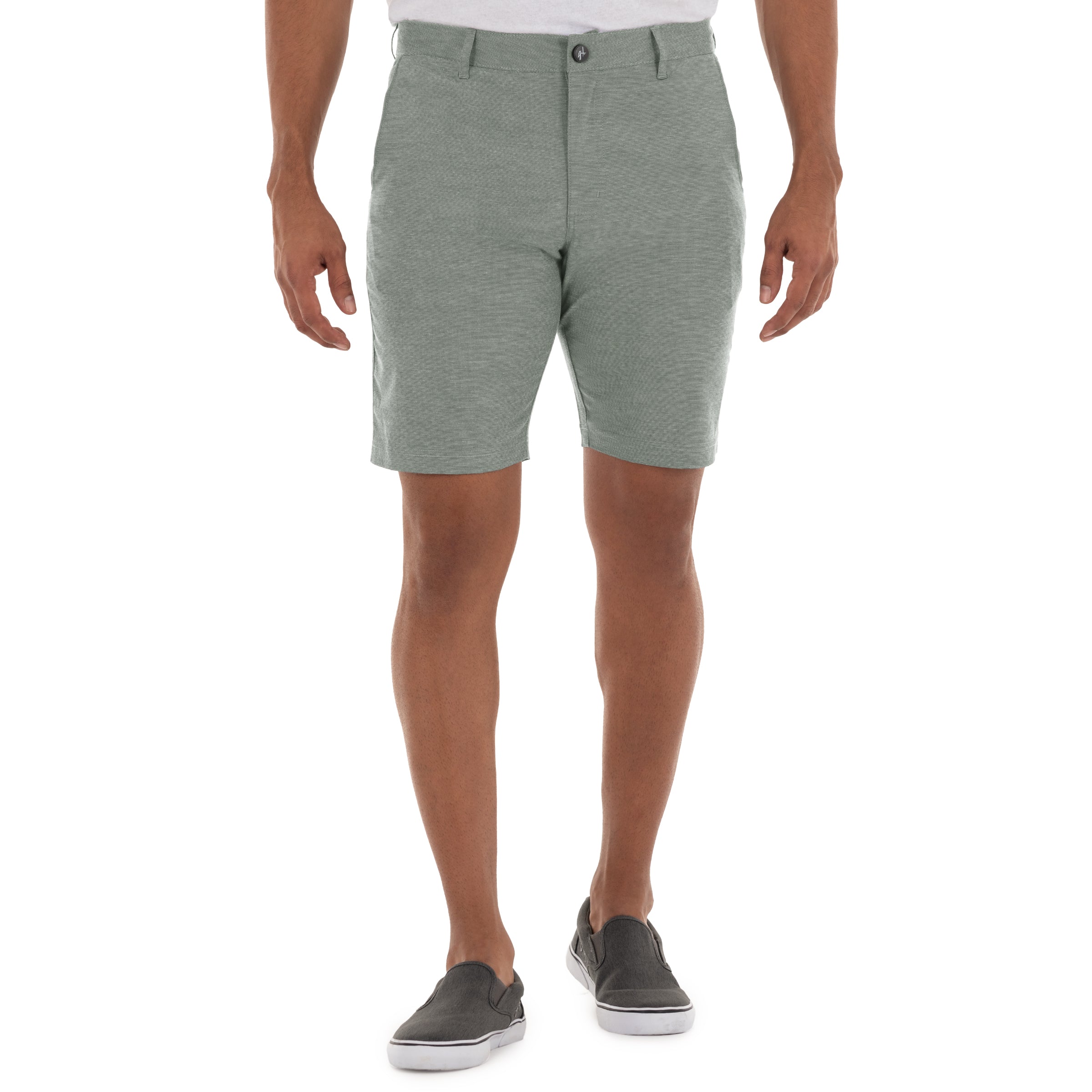 Men's 9" Hybrid Performance Gray Walking Short View 1