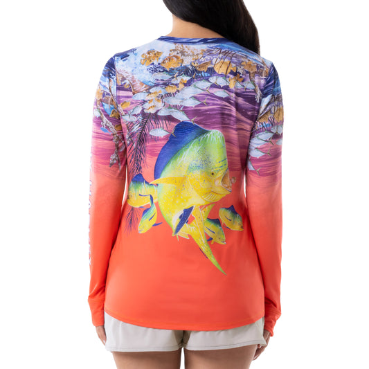 Ladies Beneath The Surface Long Sleeve Sun Protection Shirt View 1