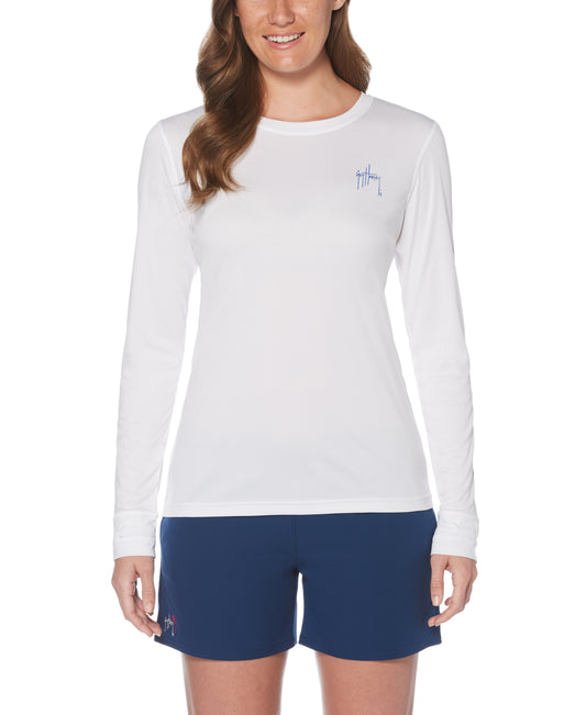 Ladies Core Solid White Sun Protection Top