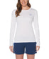 Ladies Core Solid White Sun Protection Top View 1