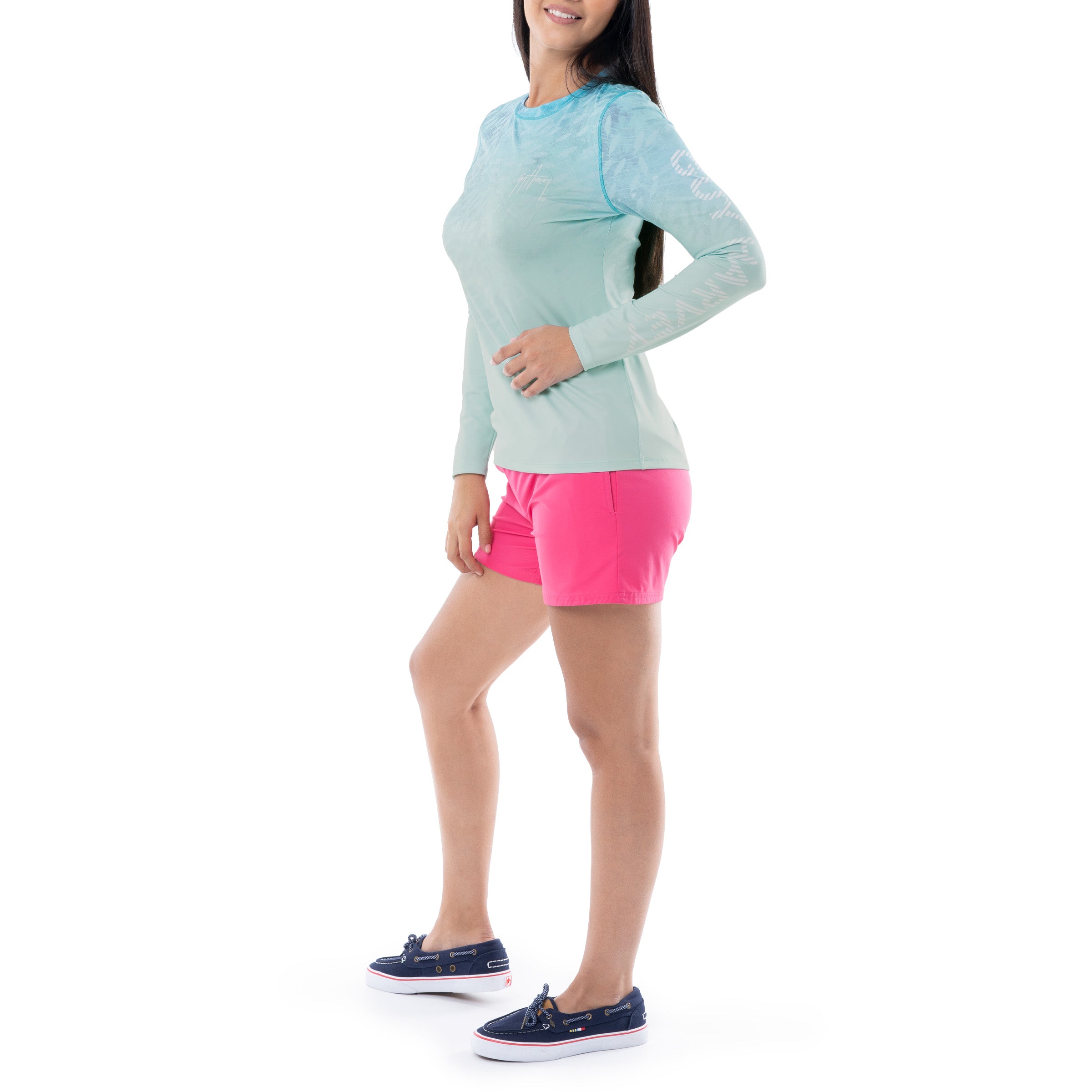 Ladies Tuna Radar Long Sleeve Performance Sun Protection Top View 12