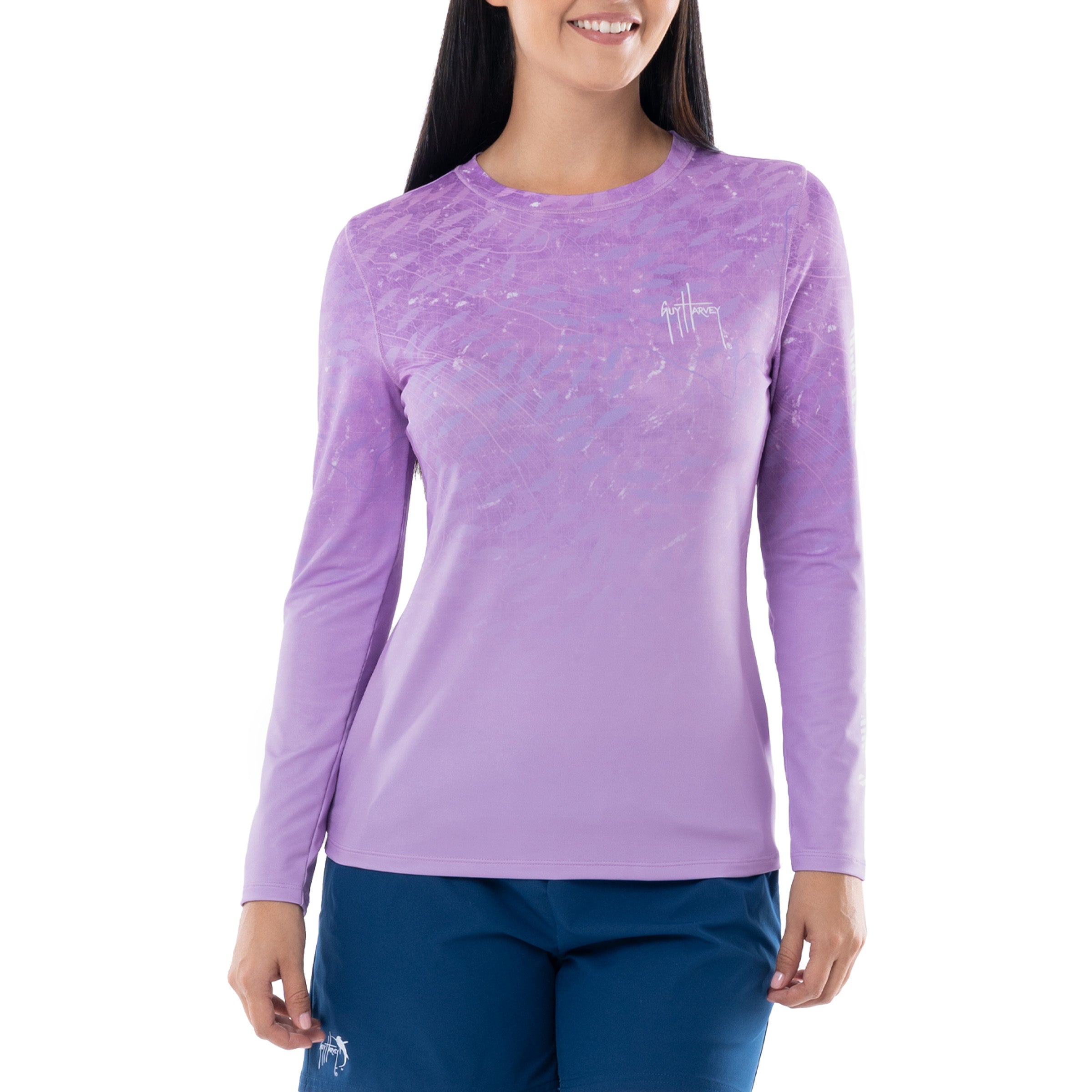 Ladies Tuna Radar Long Sleeve Performance Sun Protection Top View 1