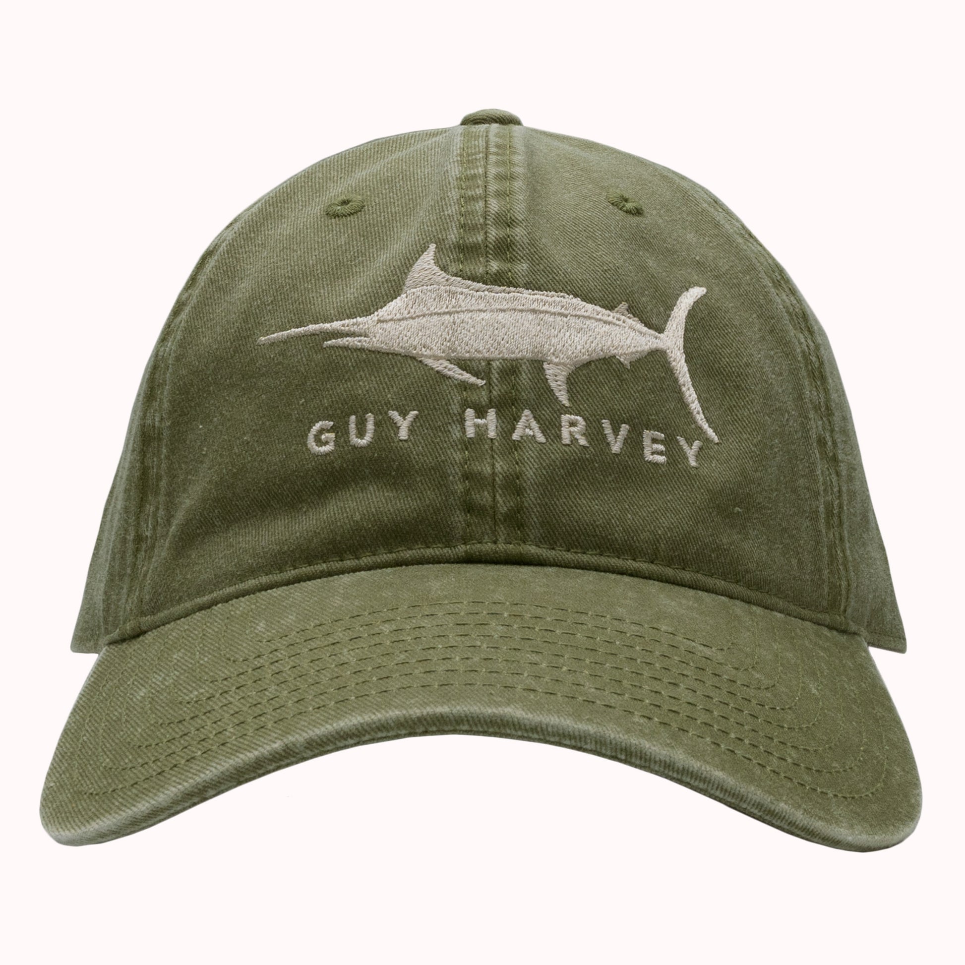 Men Sketchy Embroidered Graphic Relaxed Hat – Guy Harvey