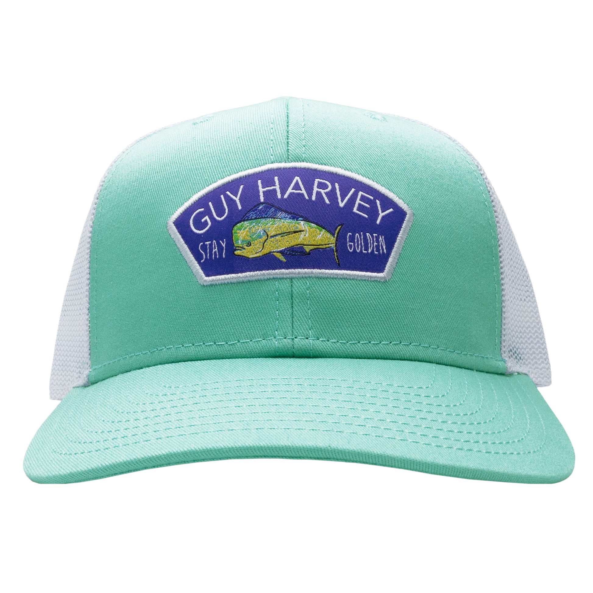 Guy Harvey Men's Marlin Patch Mesh Trucker Hat - CASCADE