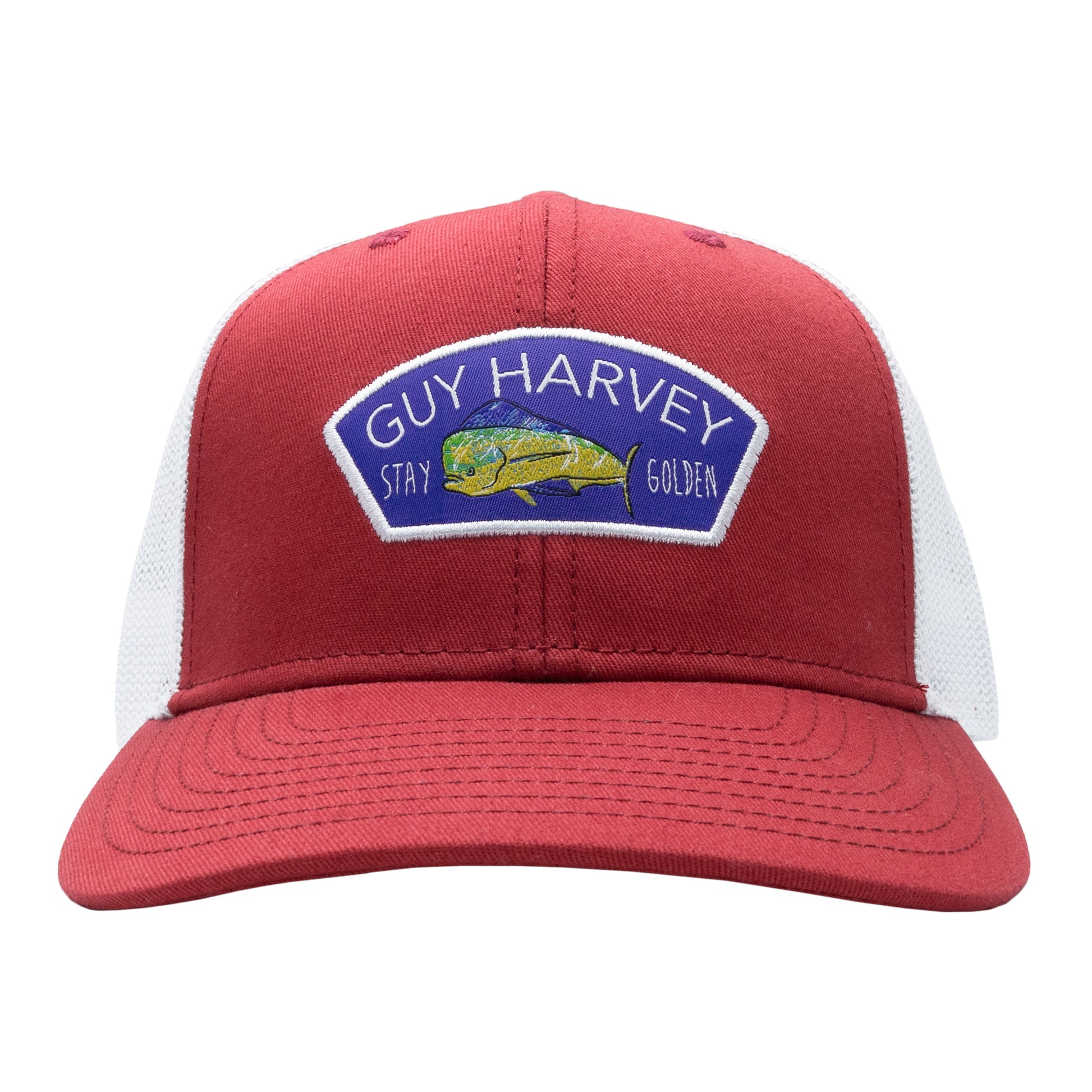 Stay Golden Woven Mesh Trucker Hat – Guy Harvey