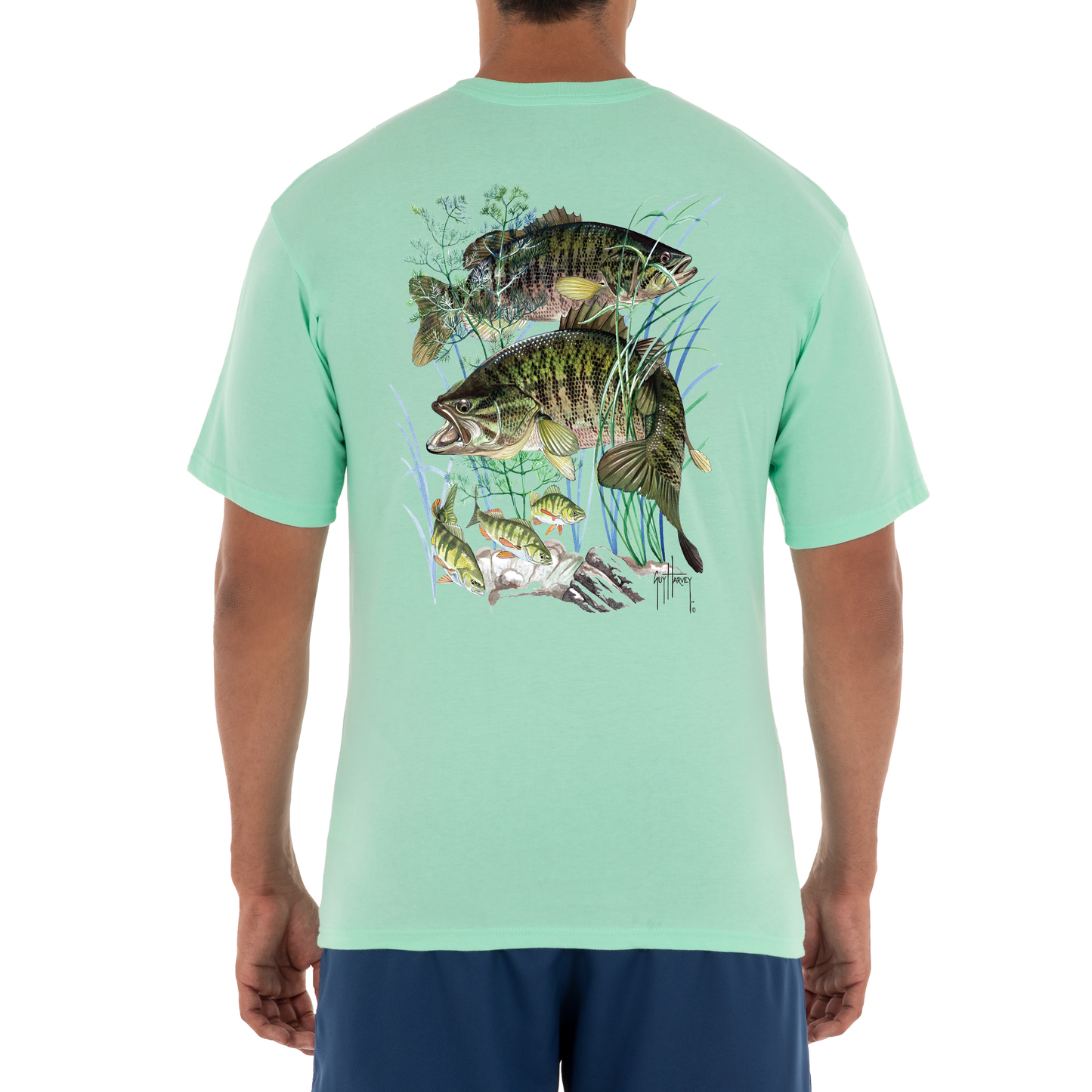 Men Freshwater Small Mouth Bass Short Sleeve Pocket T-Shirt – Guy Harvey