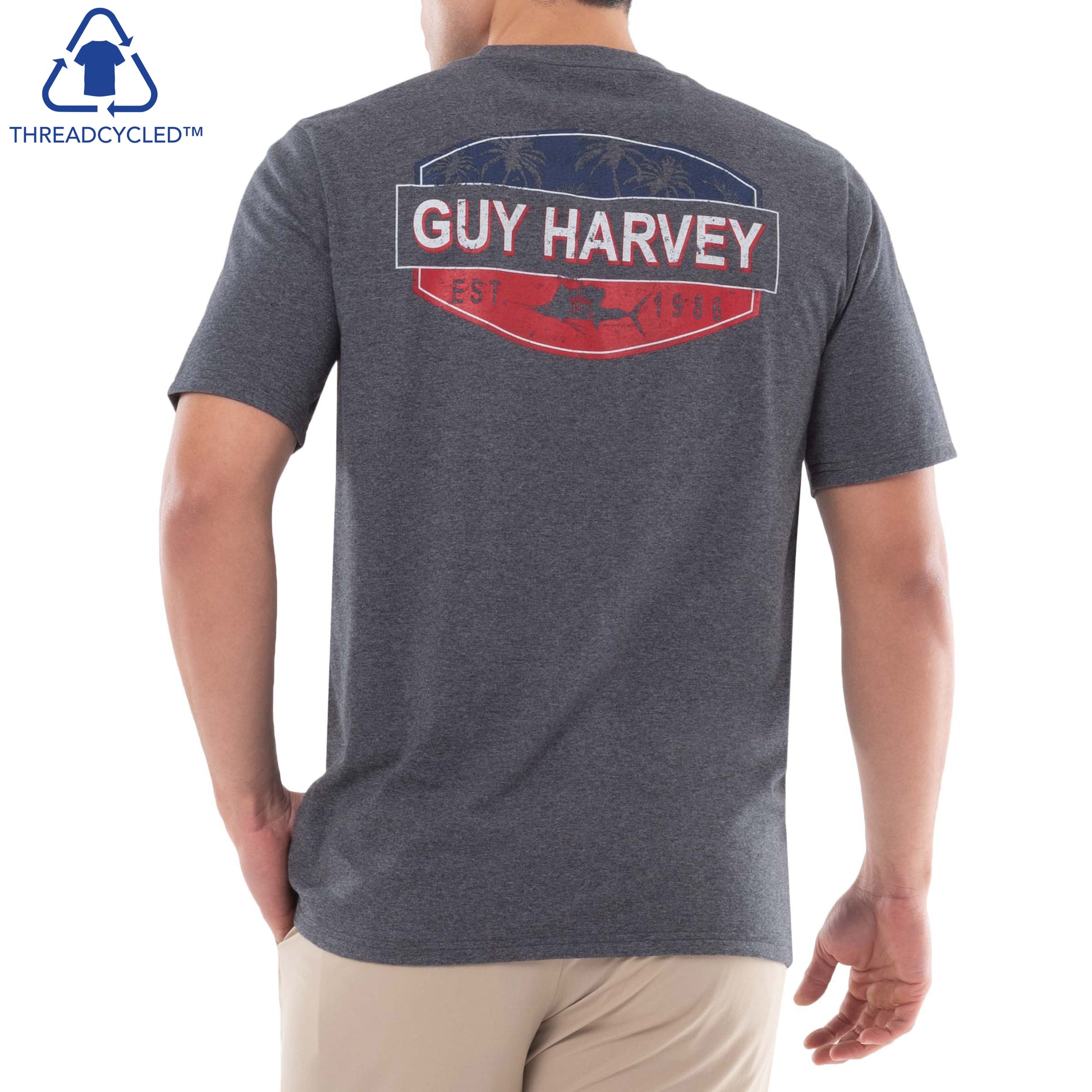 Men's Fishing Paradise Threadcycled Short Sleeve Pocket T-Shirt – Guy Harvey