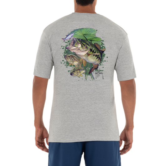 Men Freshwater Shiner Ambush Bass Short Sleeve Pocket T-Shirt View 1