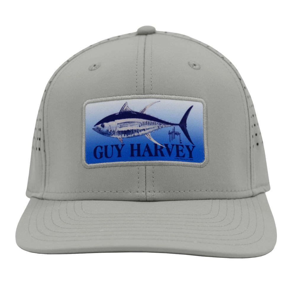 Men's Grey Total Tuna Flex Fitted Trucker Hat Guy Harvey