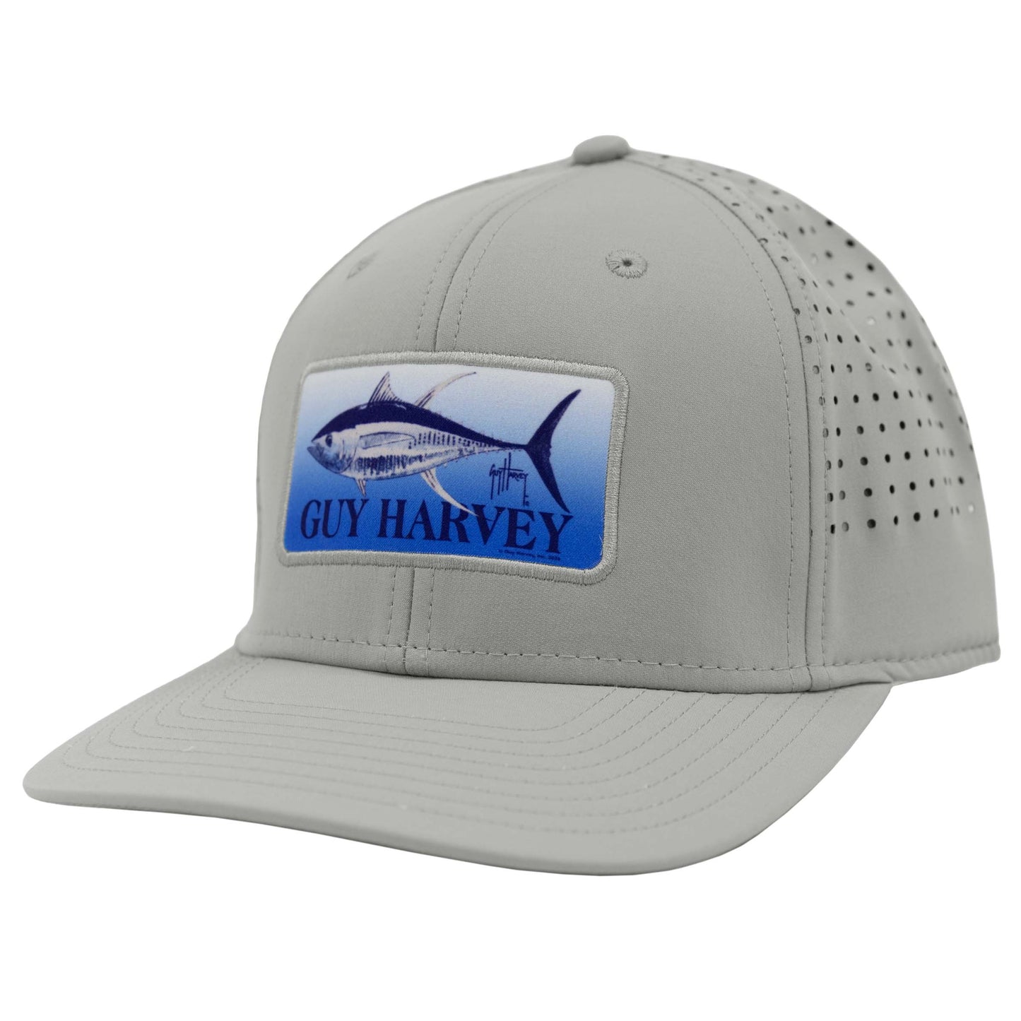 Guy Harvey Men's Total Tuna Flex Fitted Trucker Hat - Gray