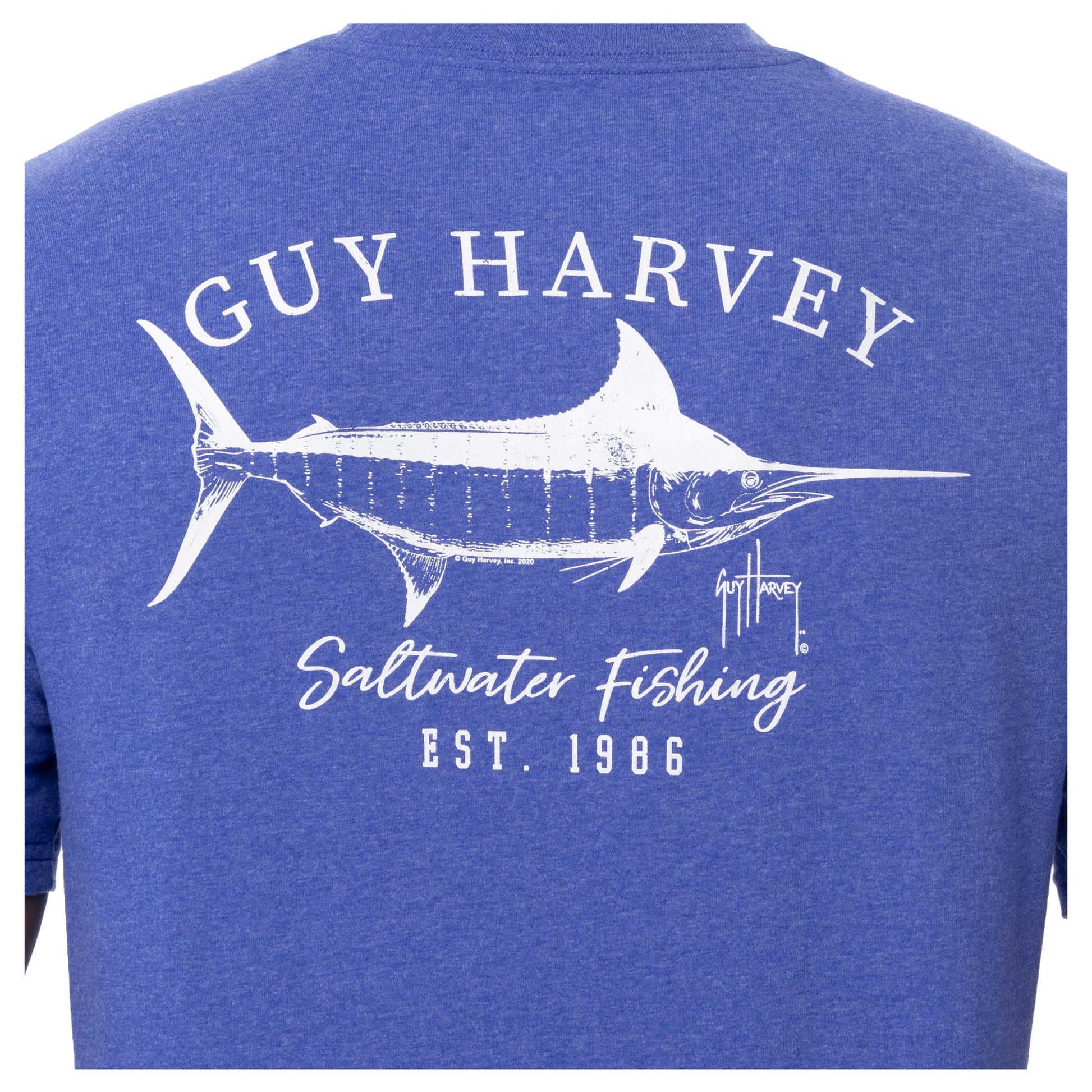 Guy Harvey | Men's Black Jack Short Sleeve Pocket T-Shirt, Medium