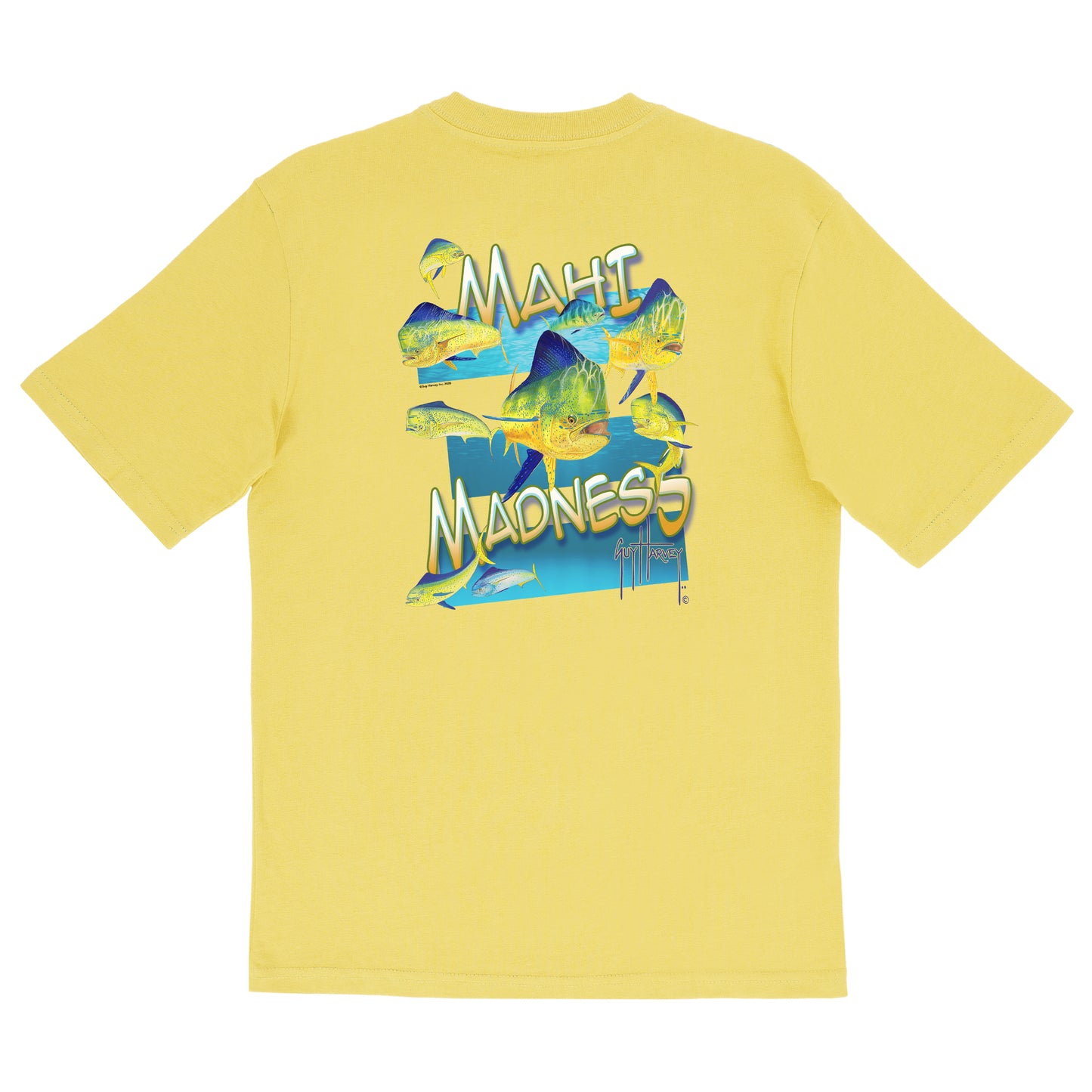 Kids Mahi Madness Short Sleeve Yellow T-Shirt View 1