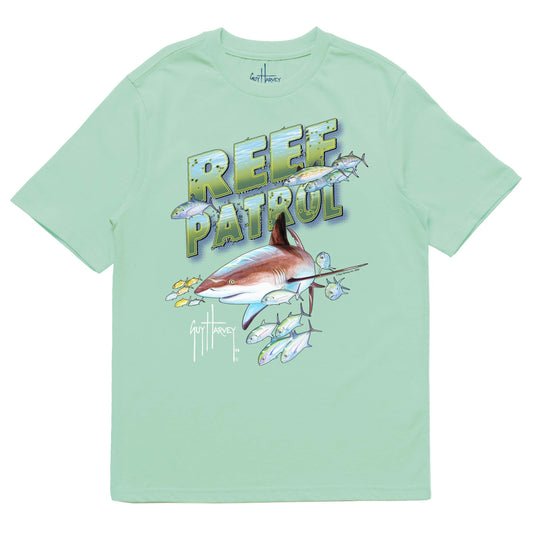 Kids Reef Patrol Short Sleeve Green T-Shirt View 1