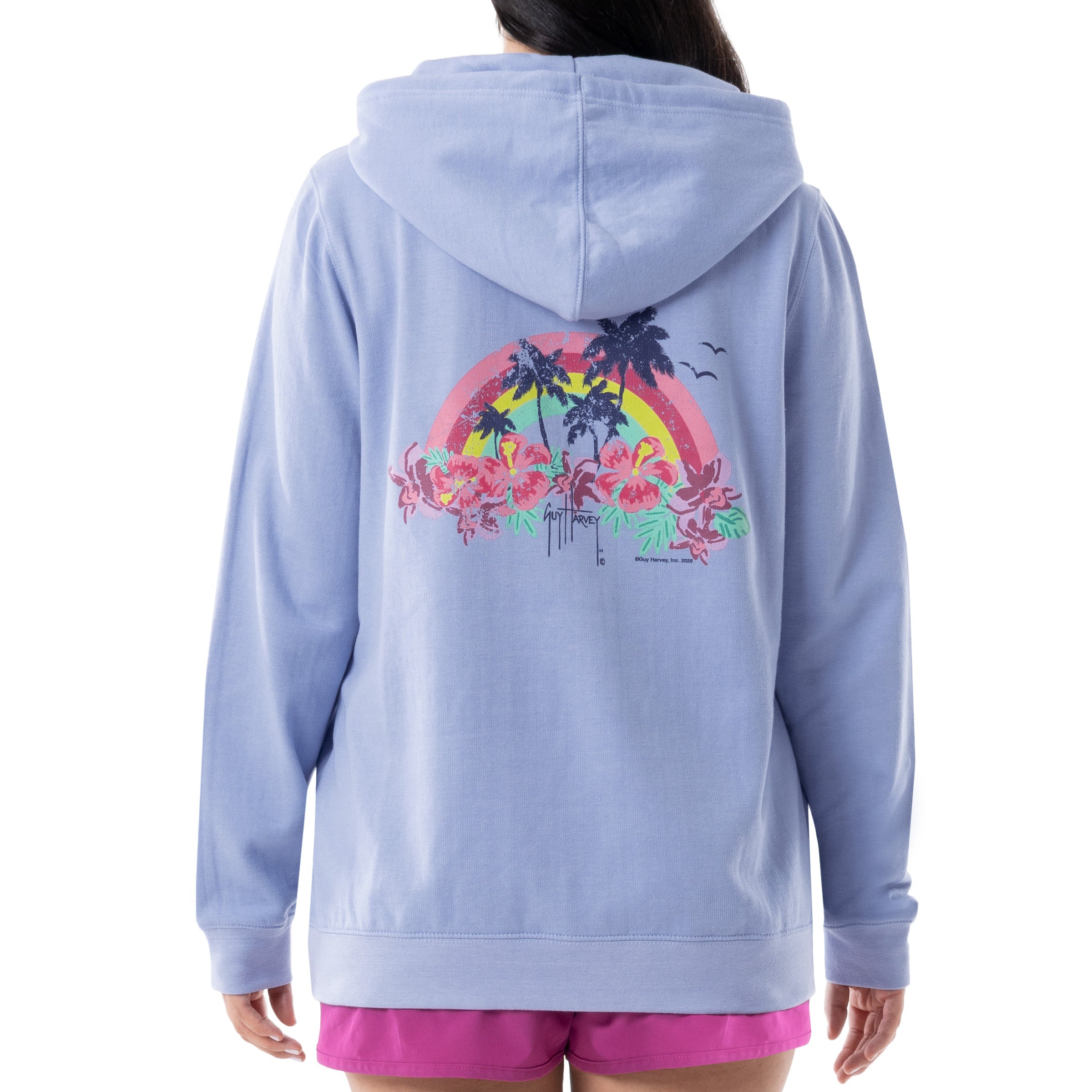 Ladies Sunrise in Paradise Fleece Hoodie View 1