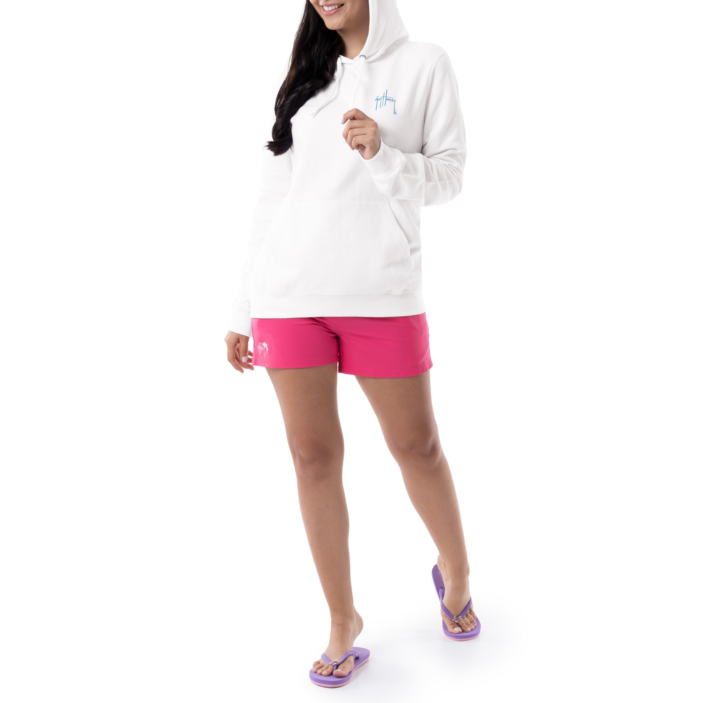 Ladies Tropical Paradise Fleece Hoodie View 7